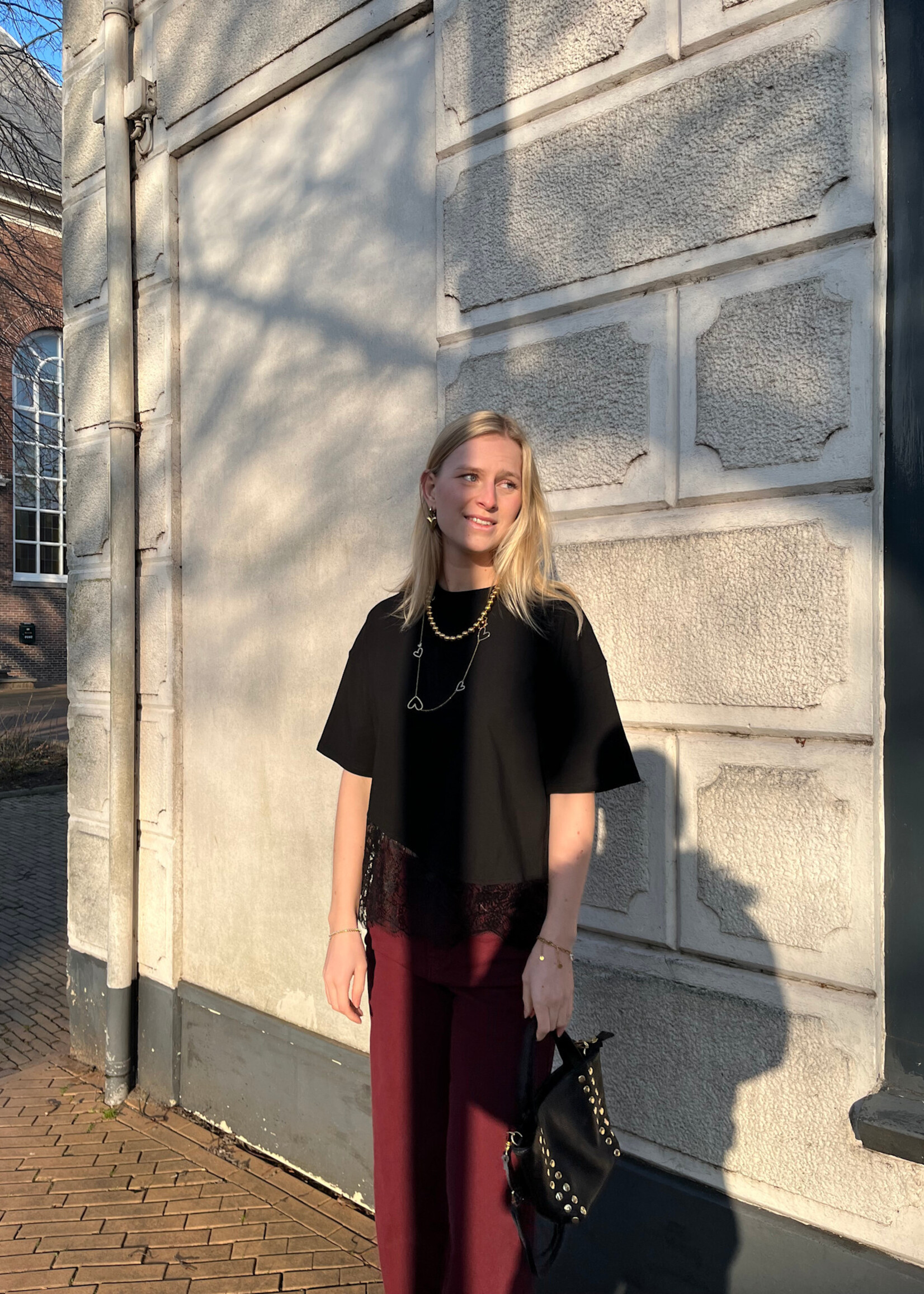 Flo Boutique Lace T-shirt Megan Black