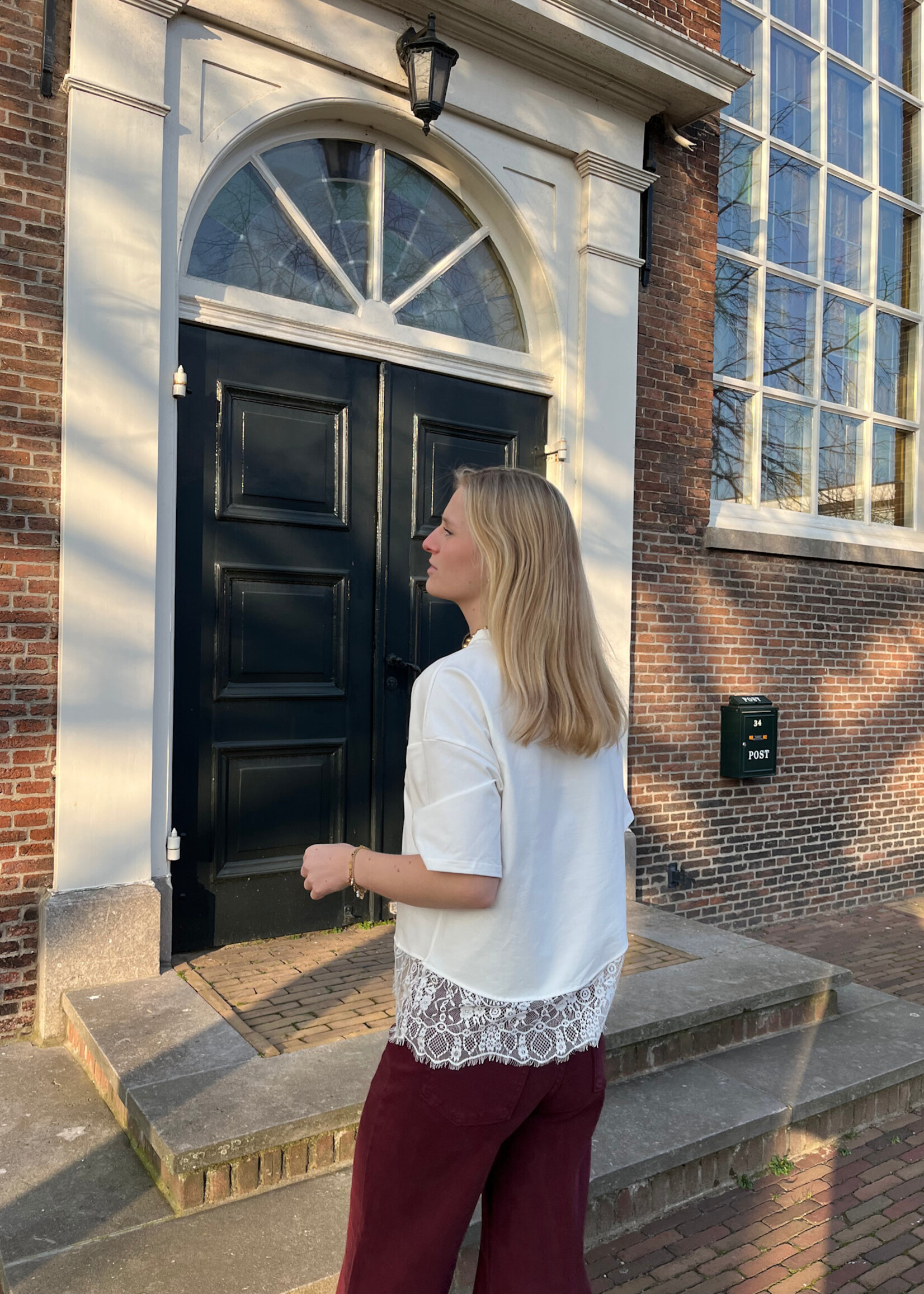 Flo Boutique Lace T-shirt Megan White