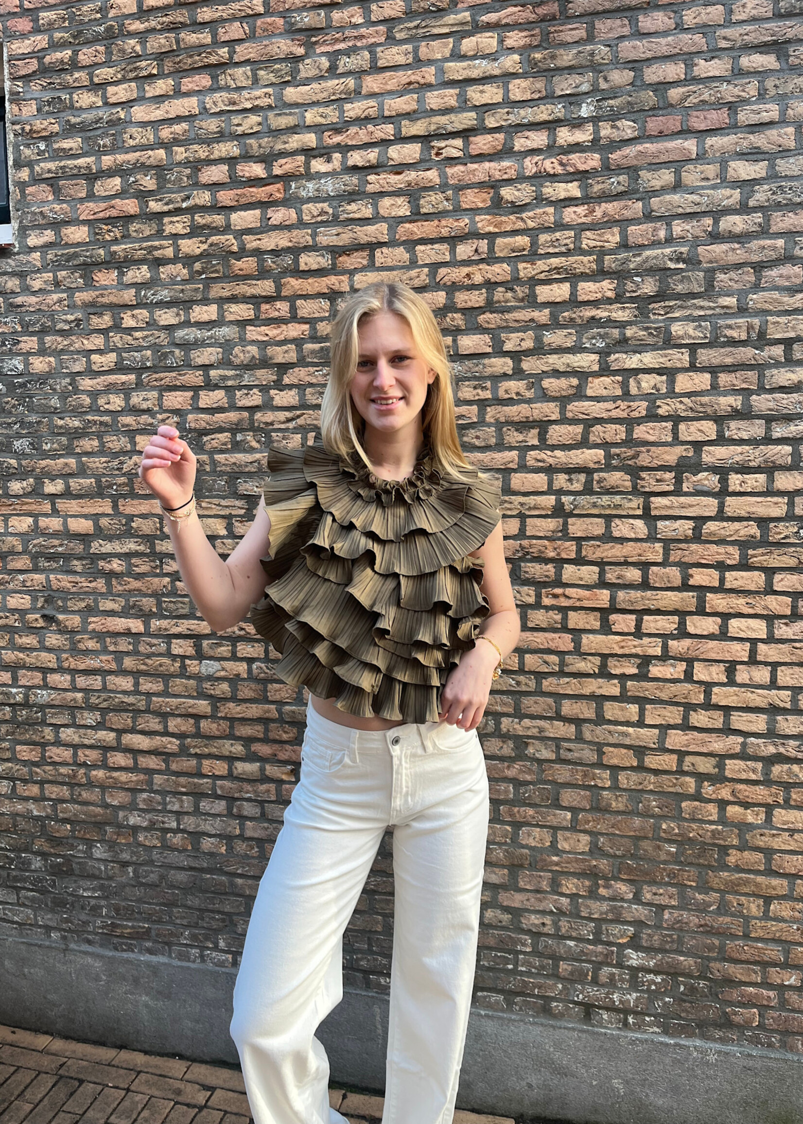 Flo Boutique Top Kelly Army