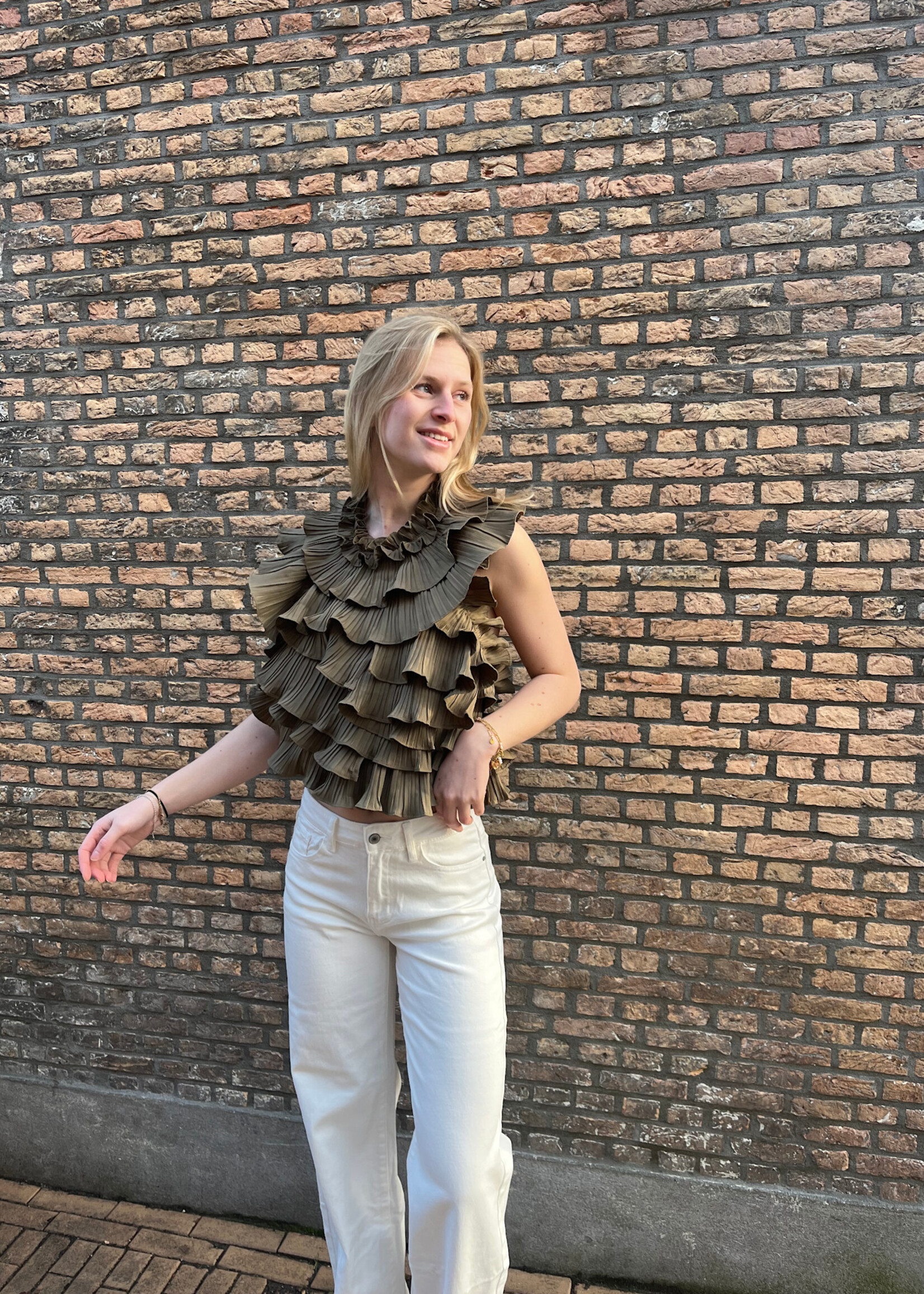 Flo Boutique Top Kelly Army