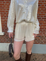Flo Boutique Short Trix Sequin Beige