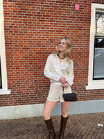 Flo Boutique Blouse Trix Sequin Beige