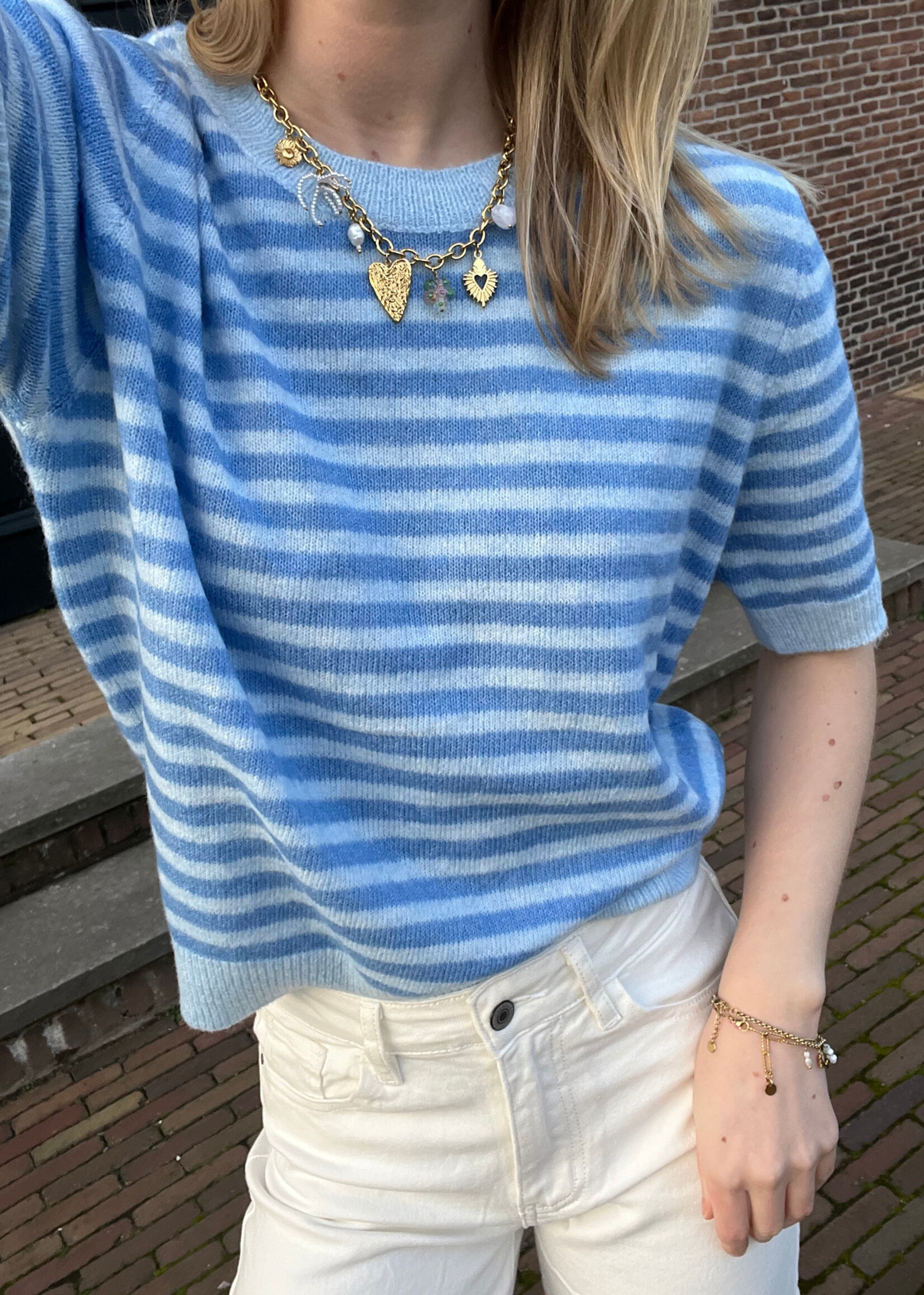 Flo Boutique Top Vikki Stripe Blue