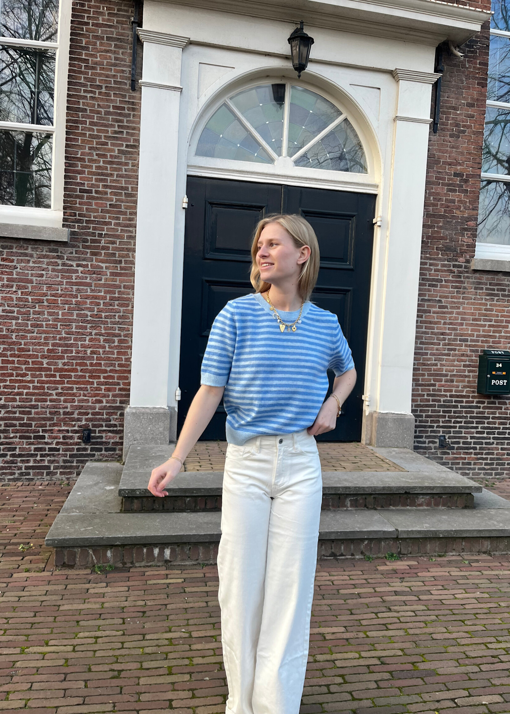 Flo Boutique Top Vikki Stripe Blue