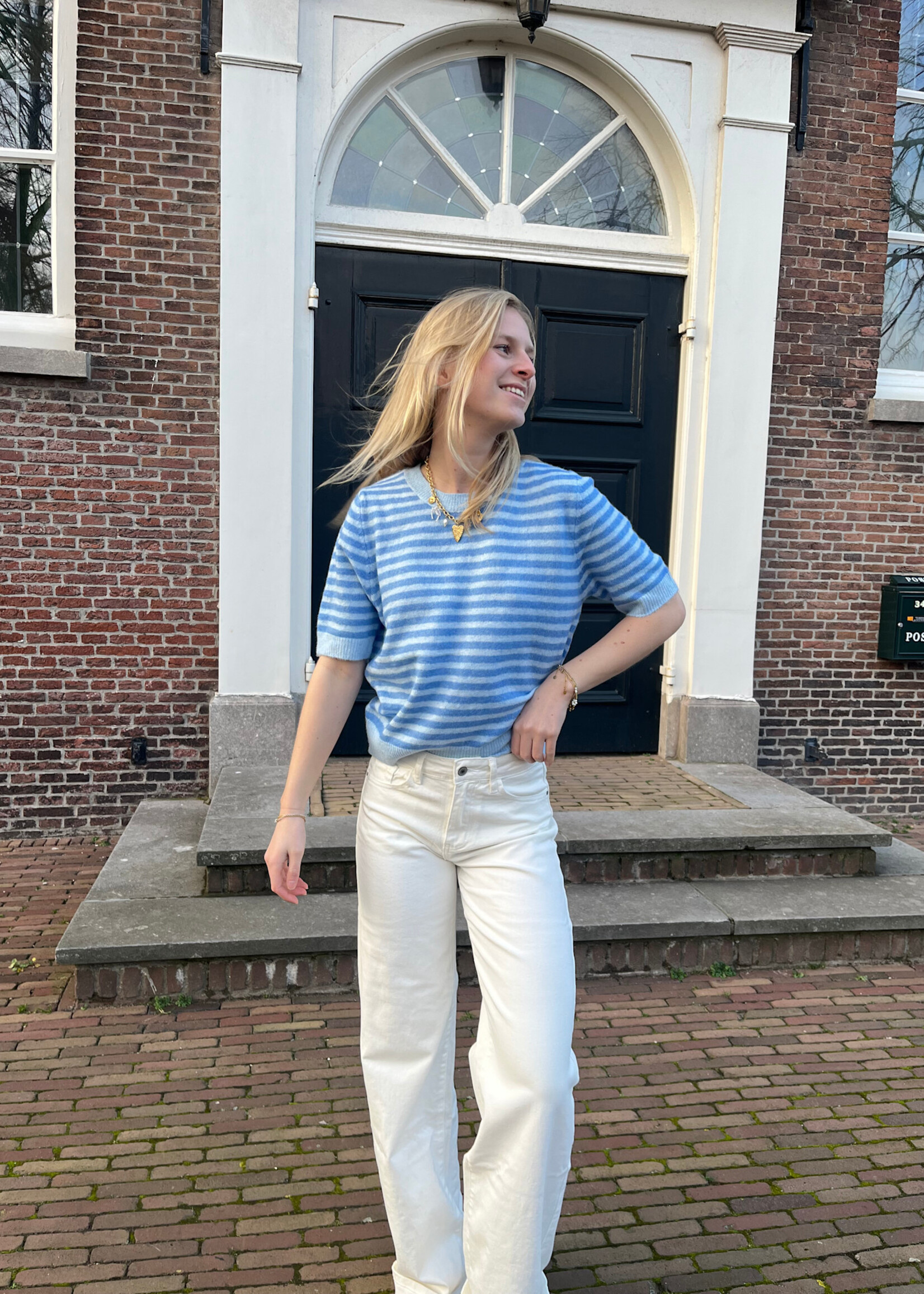 Flo Boutique Top Vikki Stripe Blue