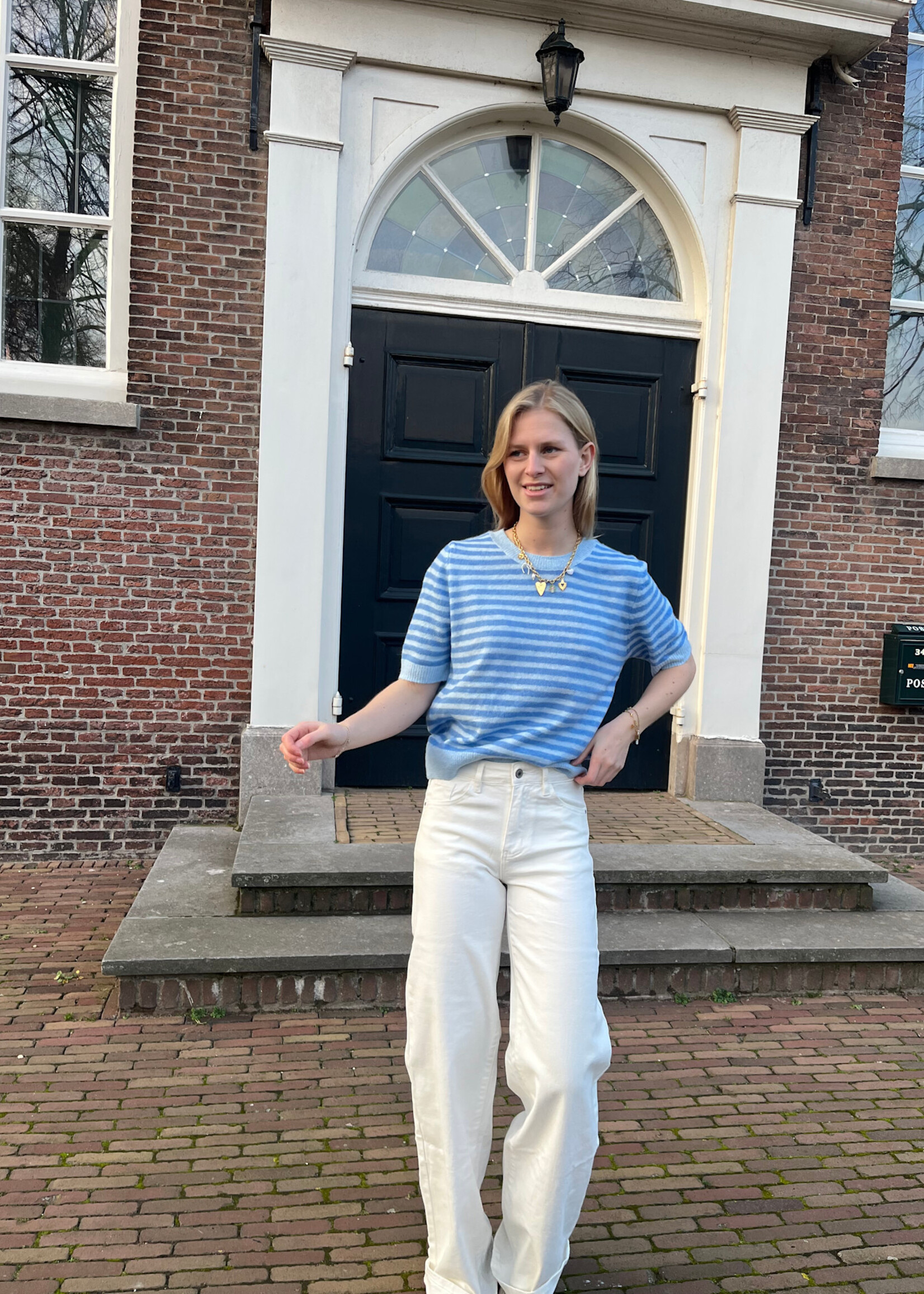 Flo Boutique Top Vikki Stripe Blue