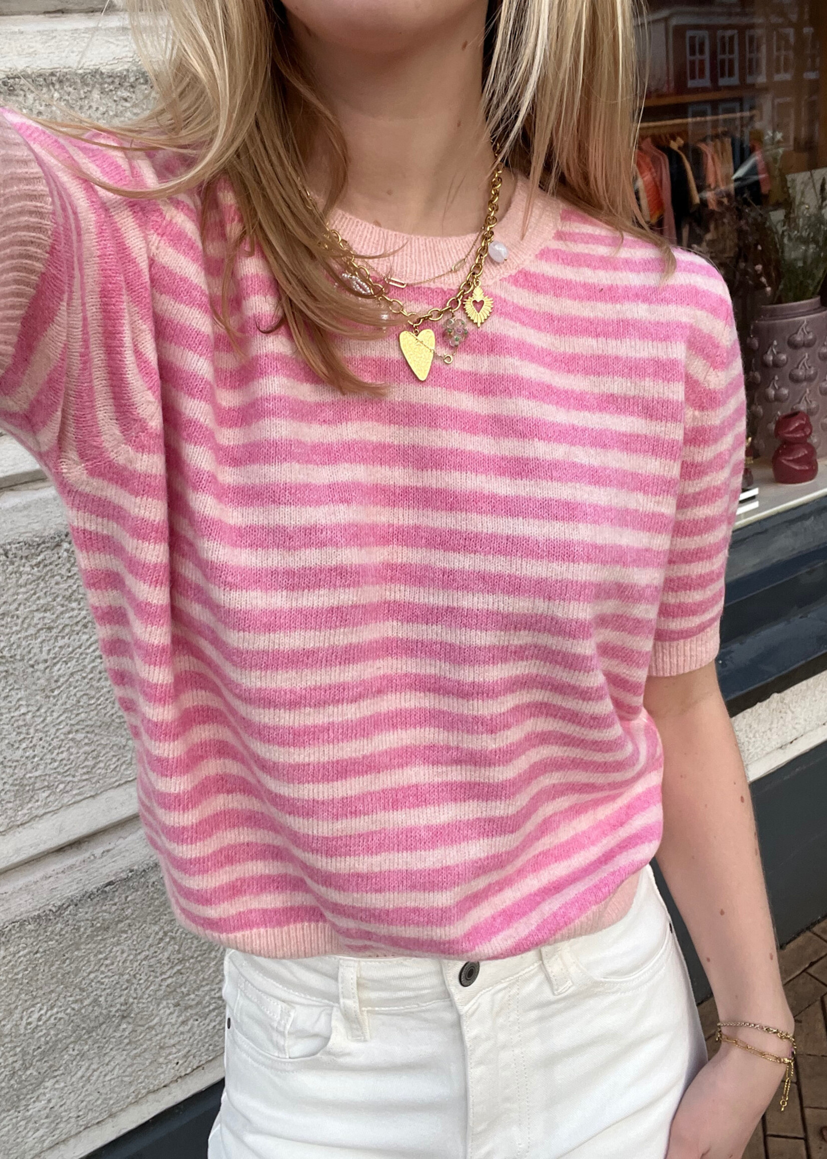 Flo Boutique Top Vikki Stripe Pink