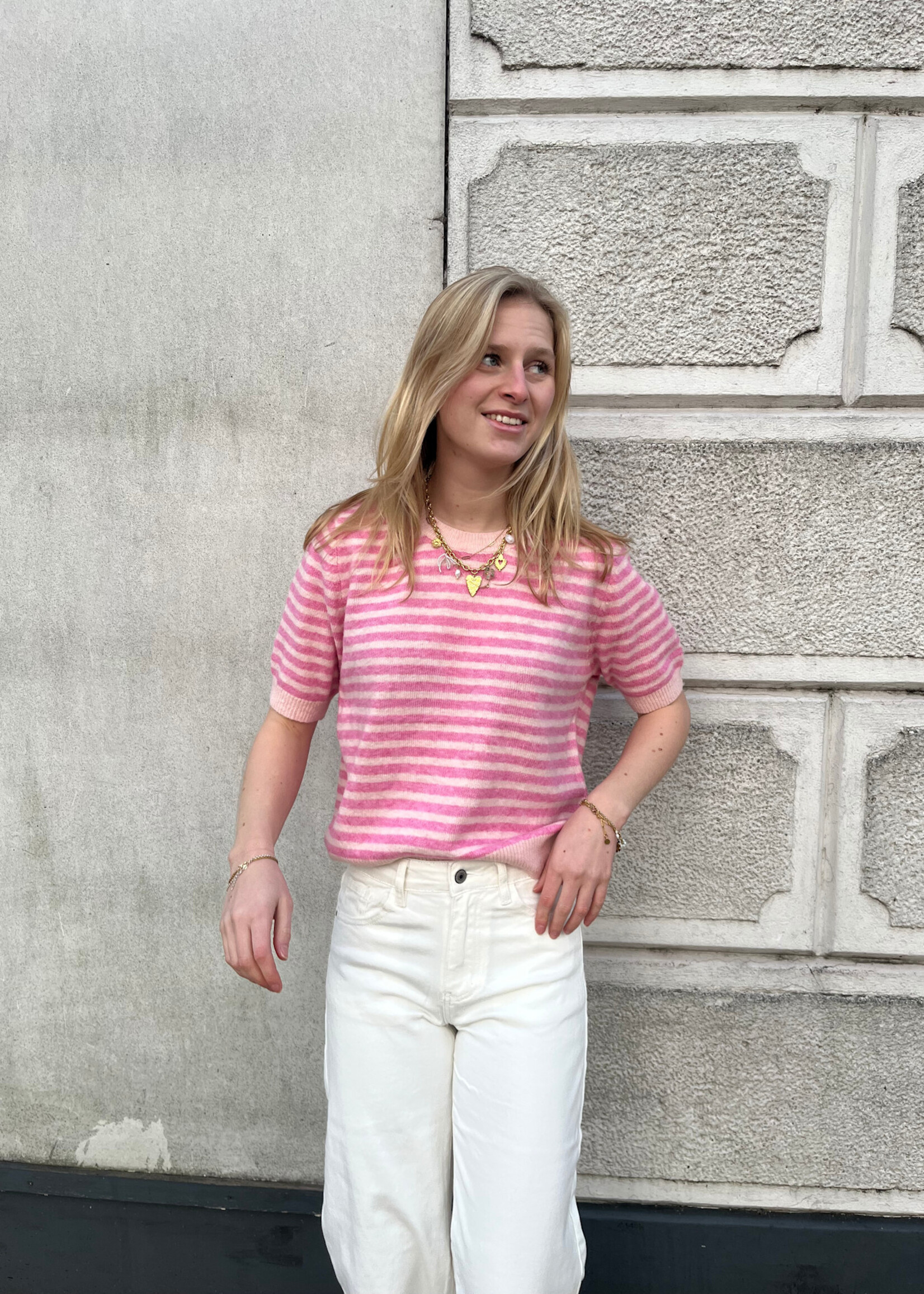 Flo Boutique Top Vikki Stripe Pink