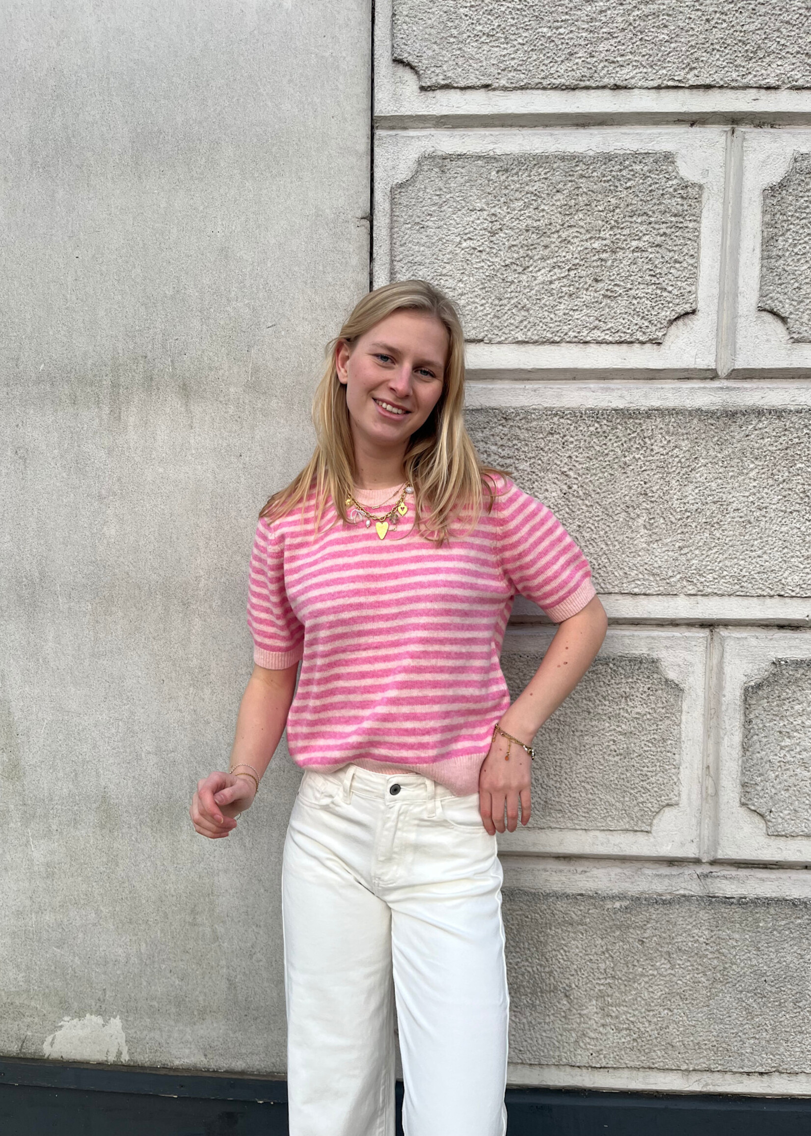 Flo Boutique Top Vikki Stripe Pink