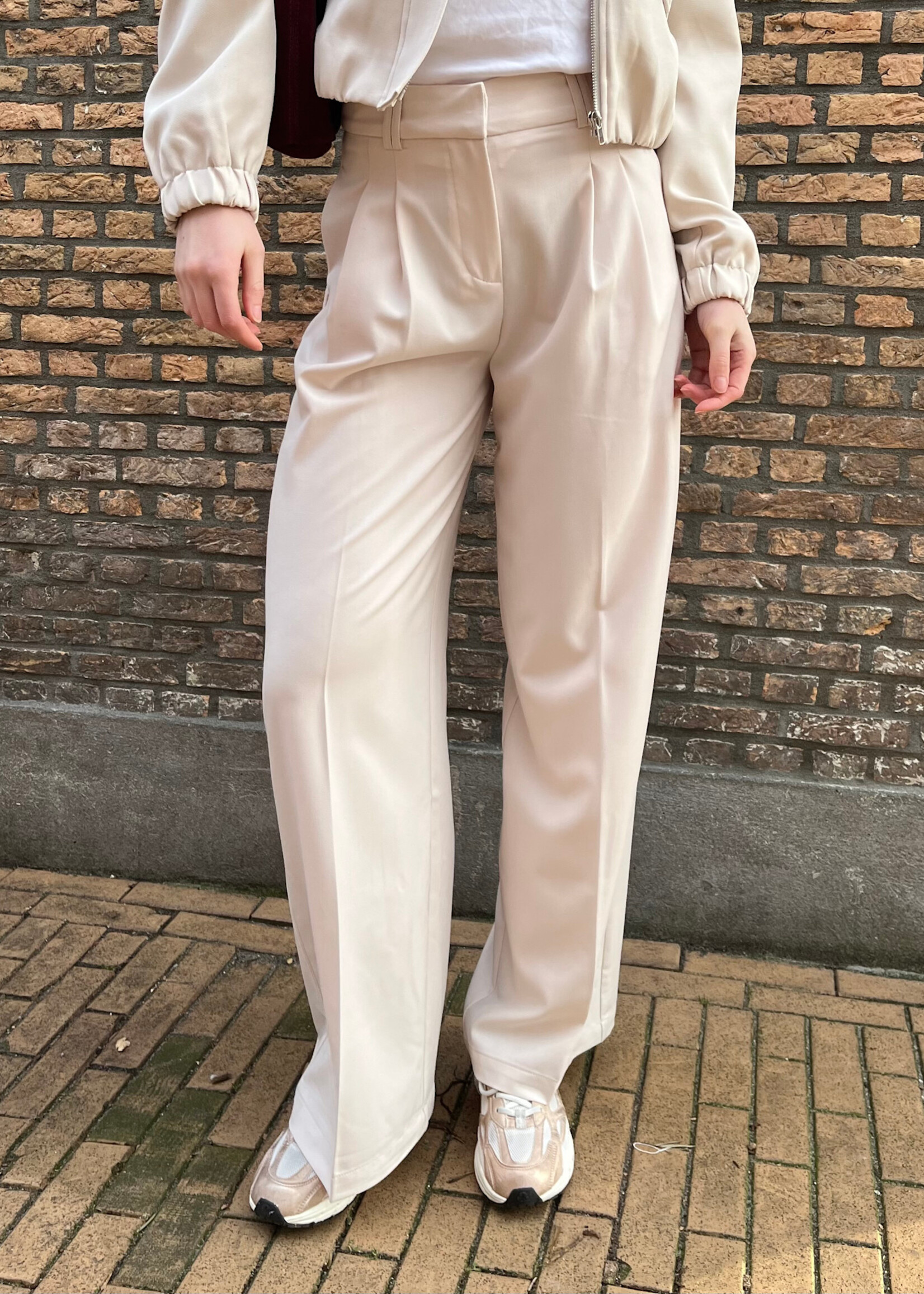 Flo Boutique Broek Veerle Beige