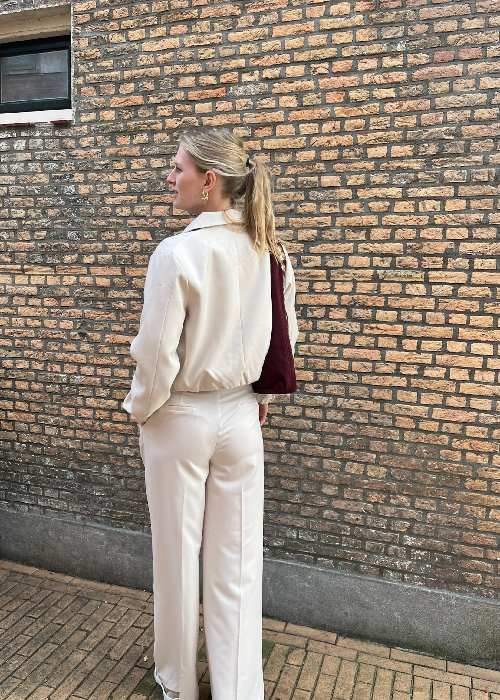 Flo Boutique Broek Veerle Beige