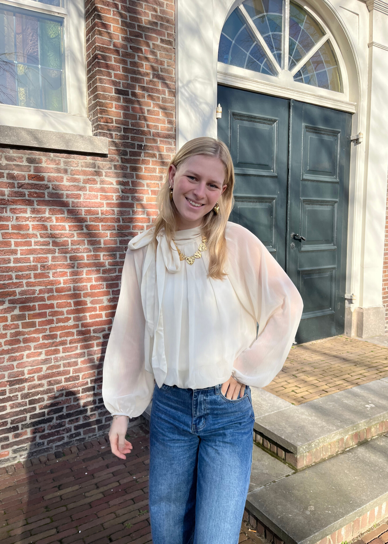 Flo Boutique Blouse Suze Beige