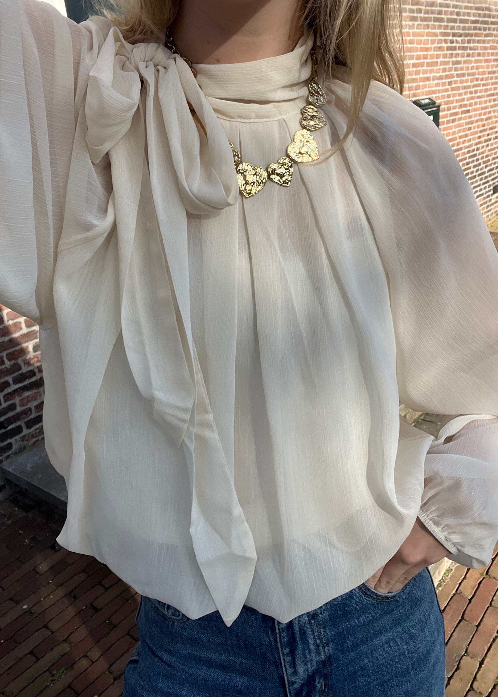 Flo Boutique Blouse Suze Beige
