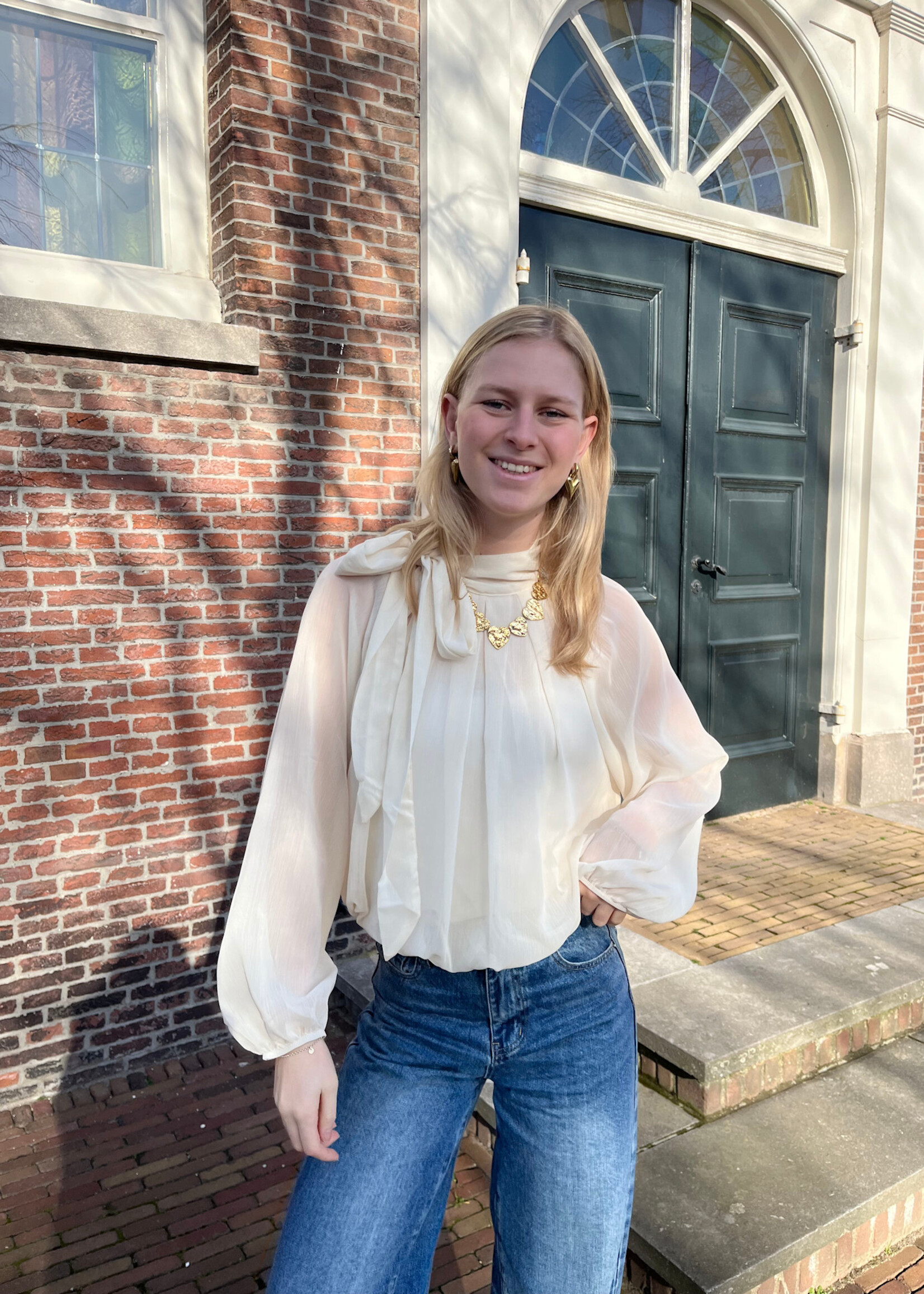 Flo Boutique Blouse Suze Beige