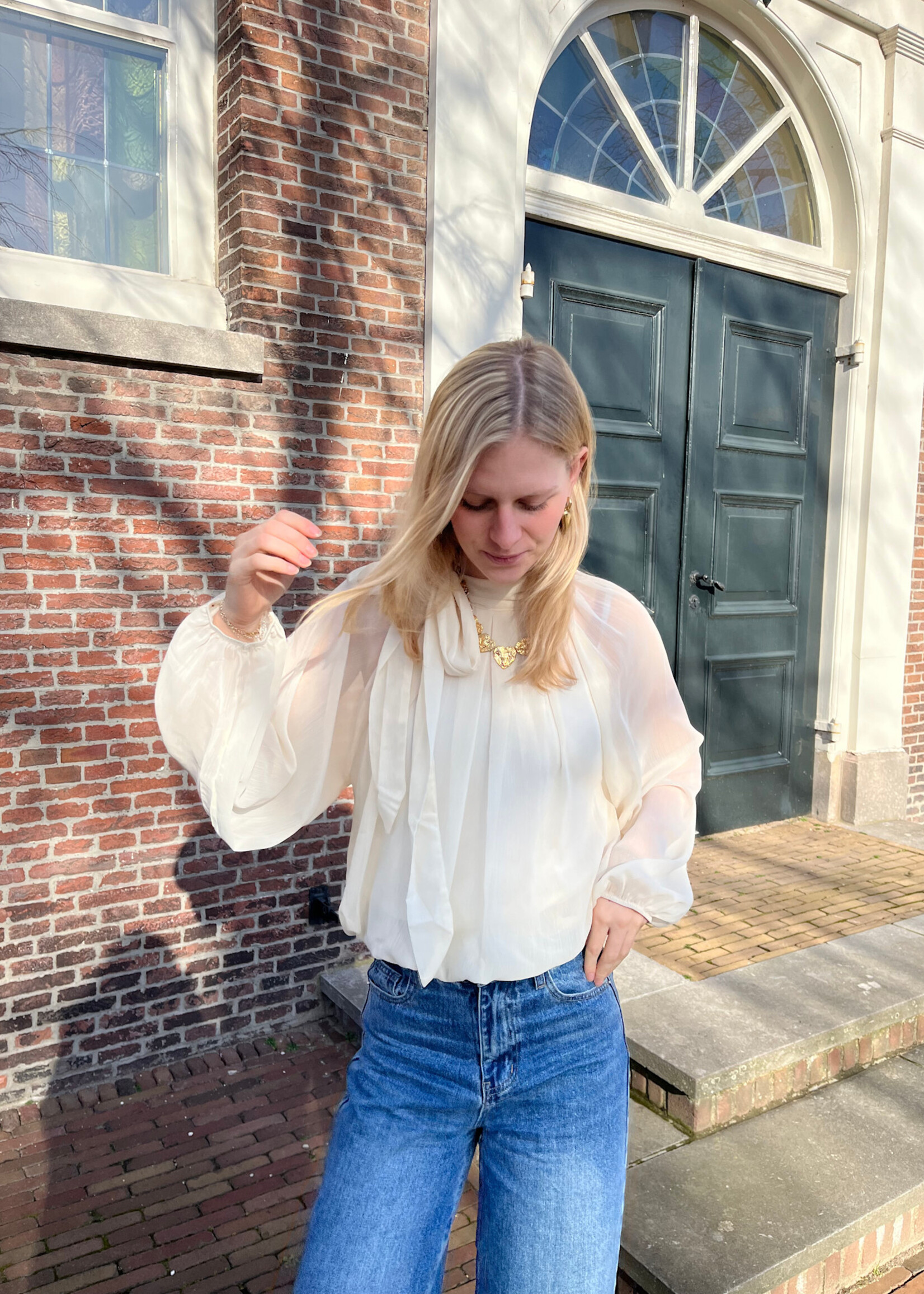 Flo Boutique Blouse Suze Beige