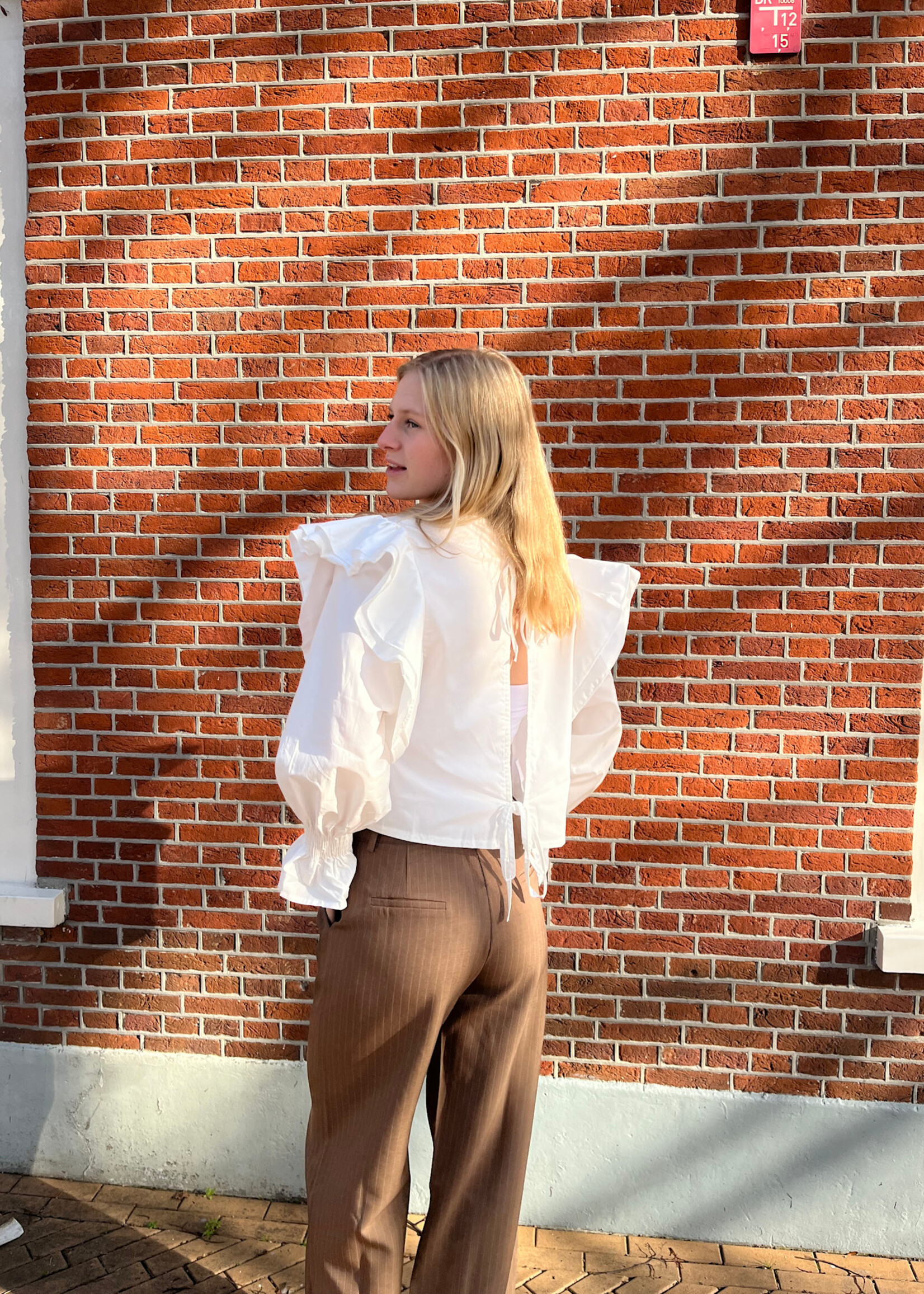 Flo Boutique Blouse Pien White