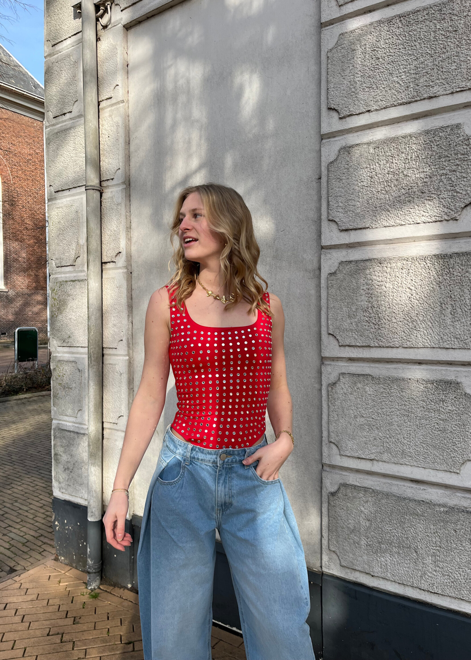 Flo Boutique Body Velite Studs Red