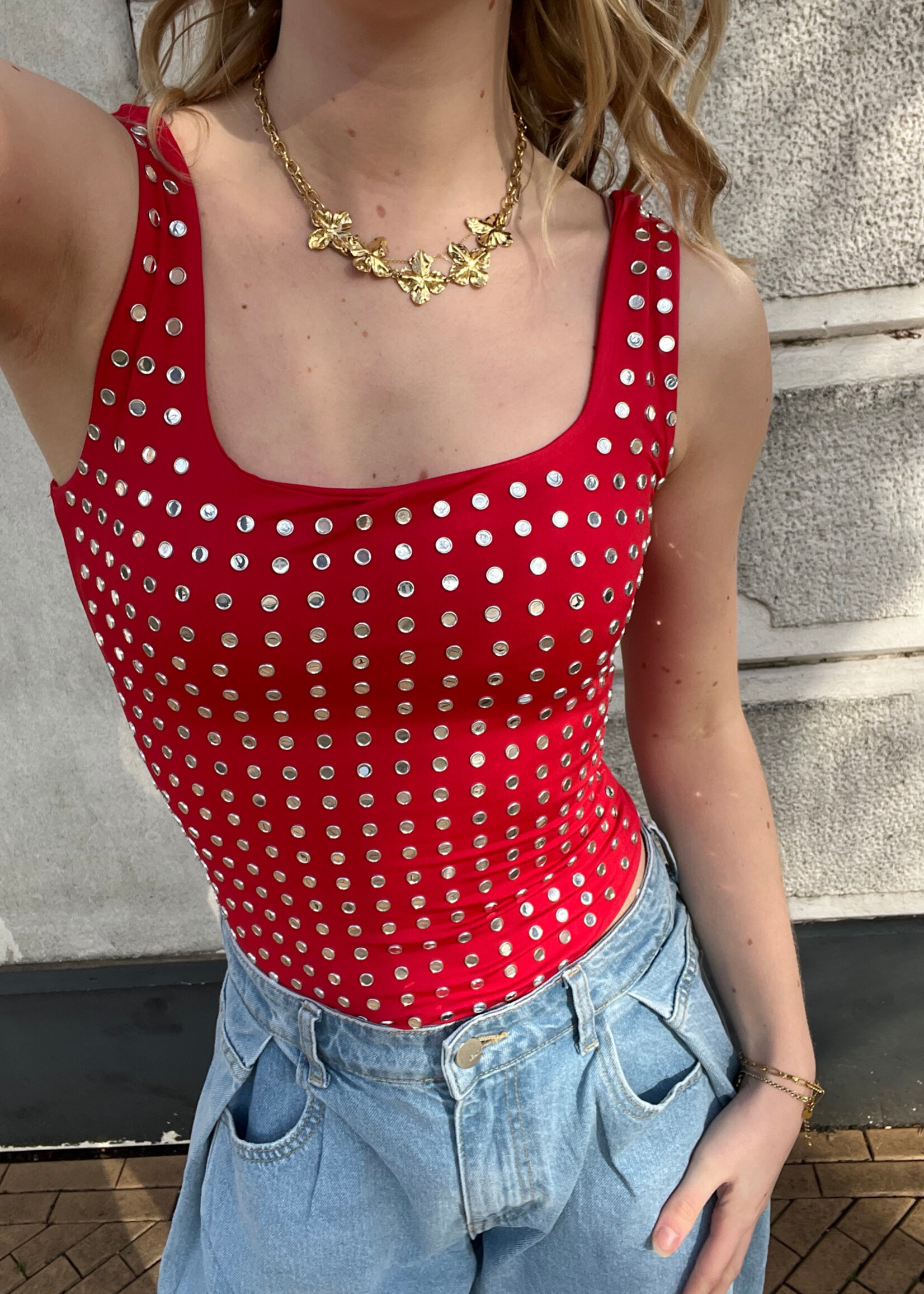 Flo Boutique Body Velite Studs Red