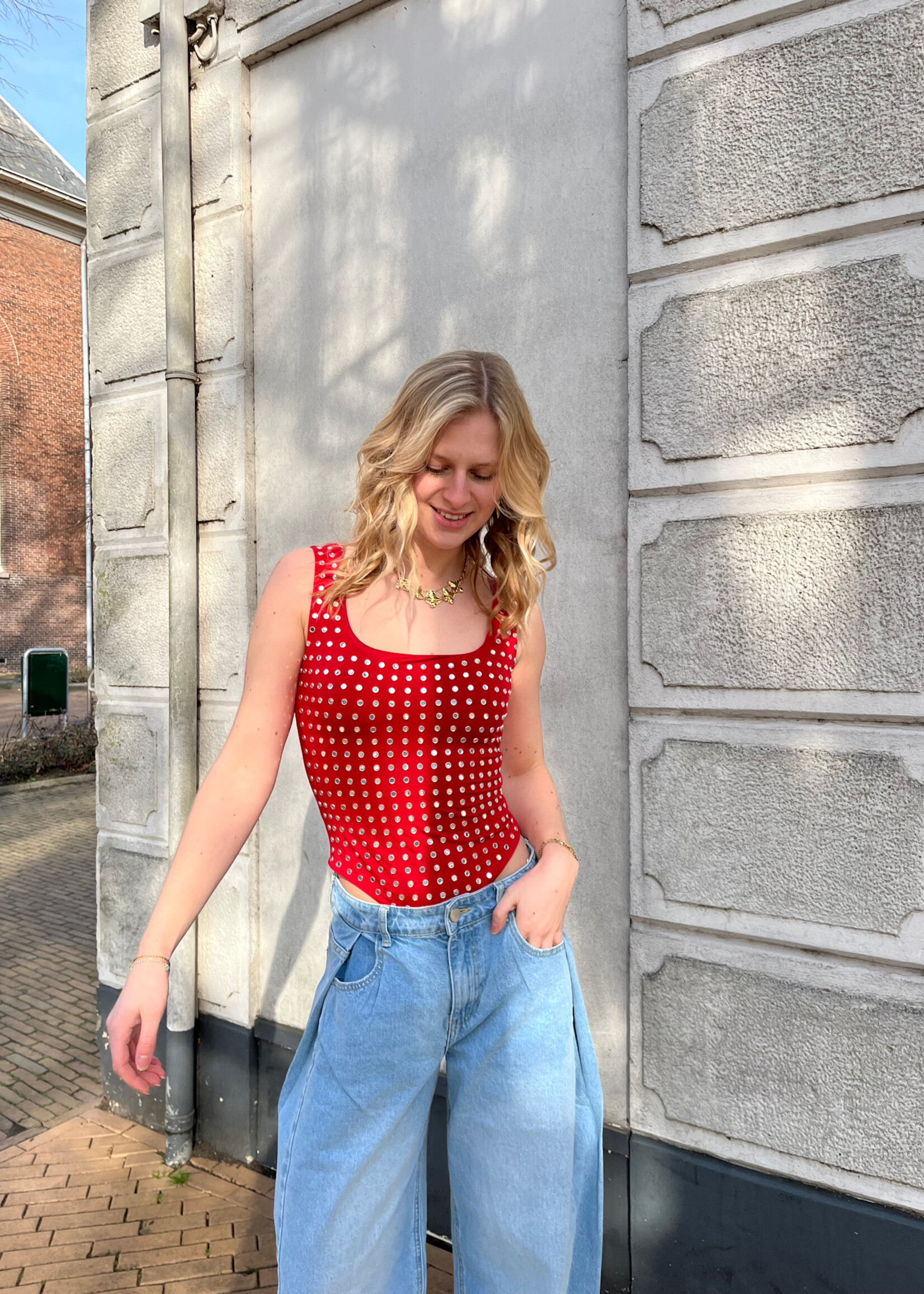 Flo Boutique Body Velite Studs Red