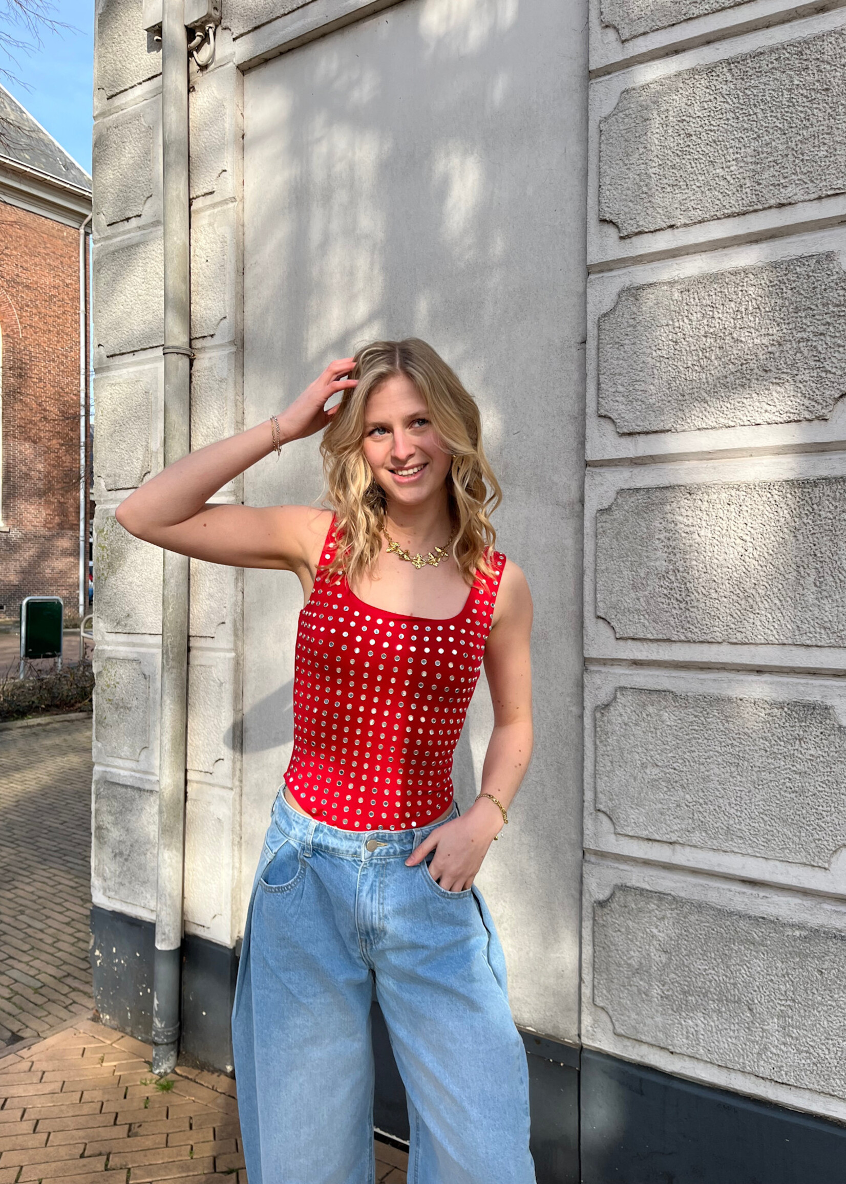 Flo Boutique Body Velite Studs Red