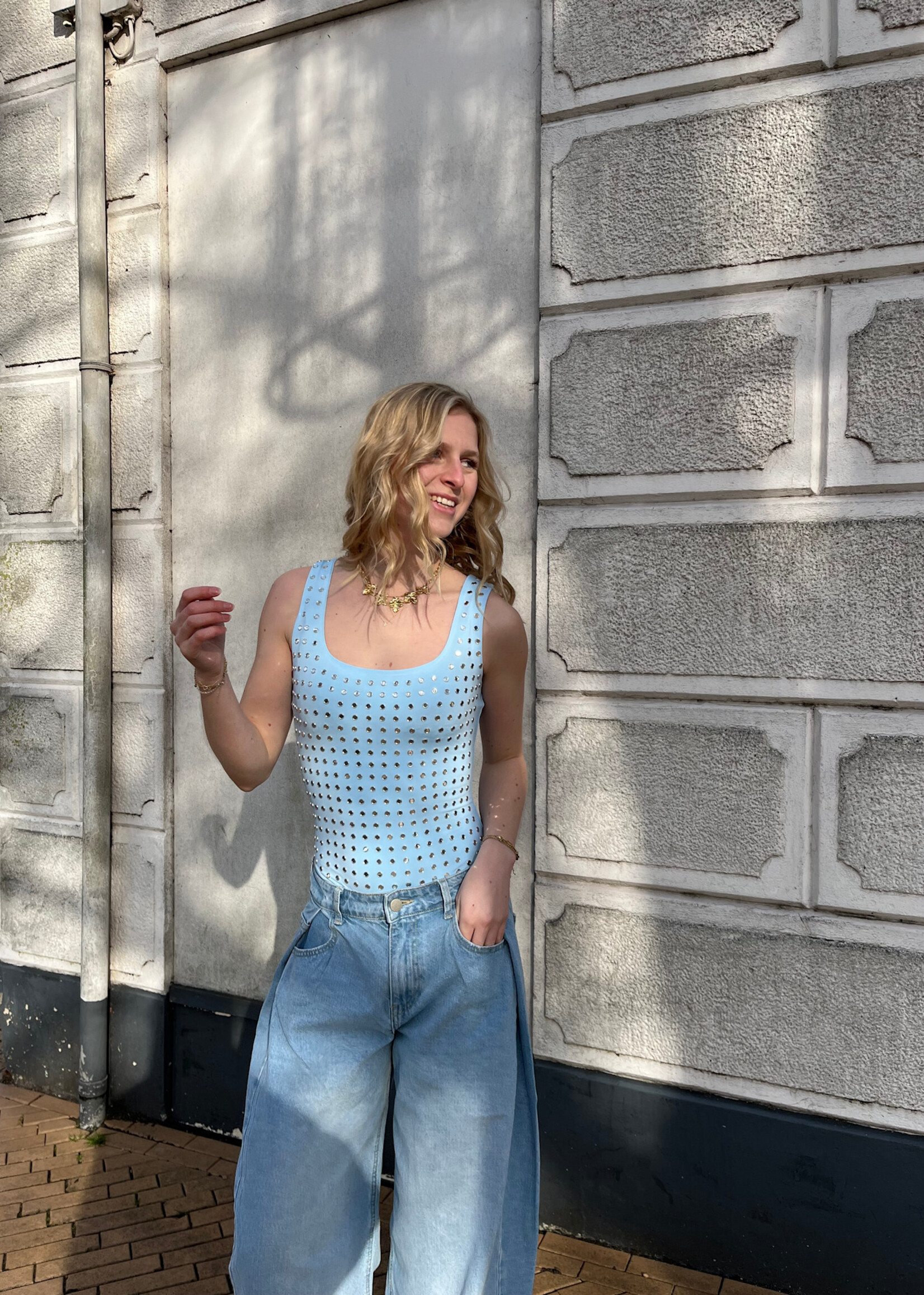 Flo Boutique Body Velite Studs Light Blue