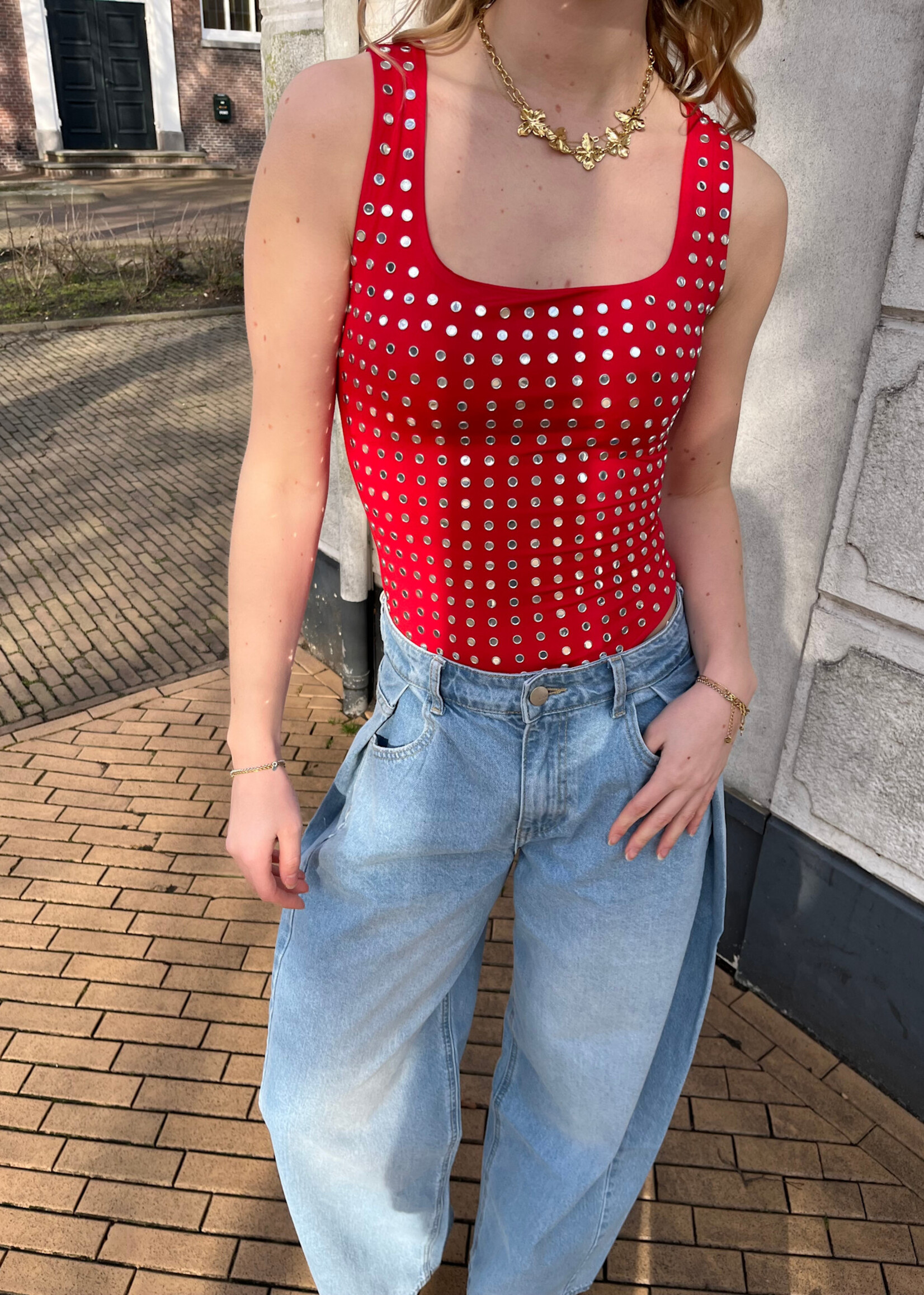 Flo Boutique Jeans overslag Harper Blue