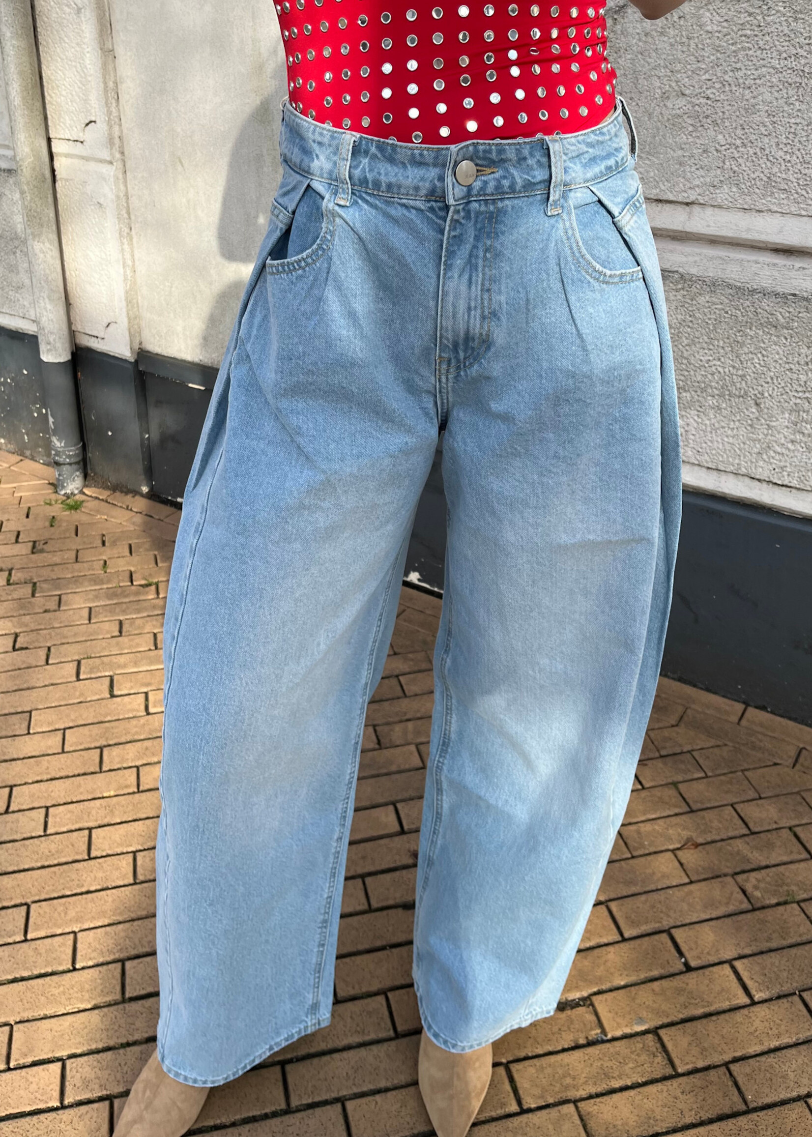 Flo Boutique Jeans overslag Harper Blue