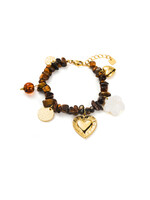 Flo Boutique Bedelarmband Brown Stones