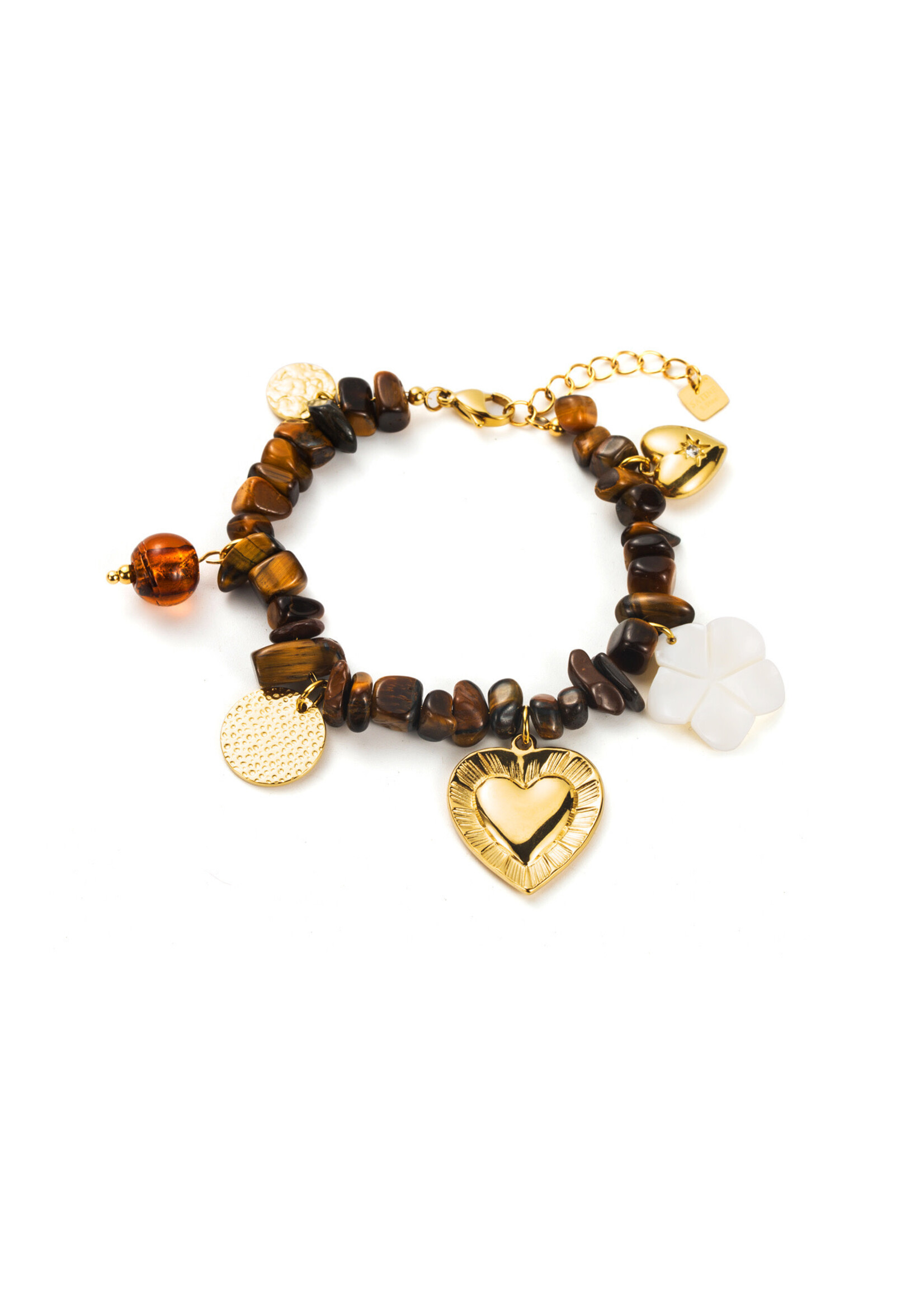 Flo Boutique Bedelarmband Brown Stones