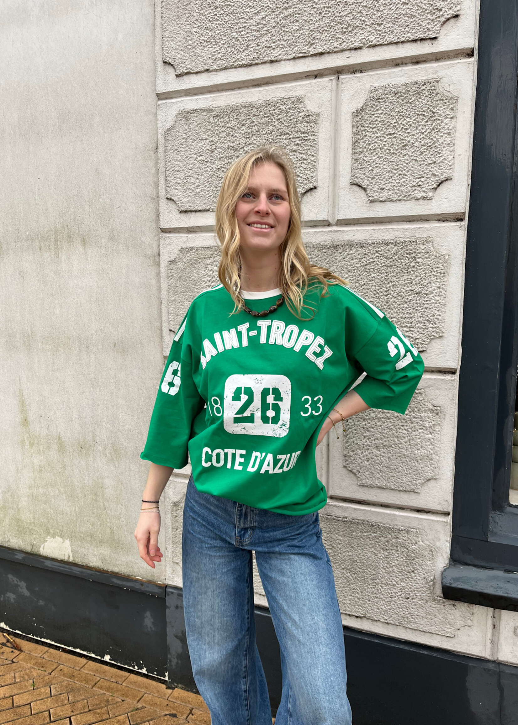 Flo Boutique Baseball Tee Saint Green