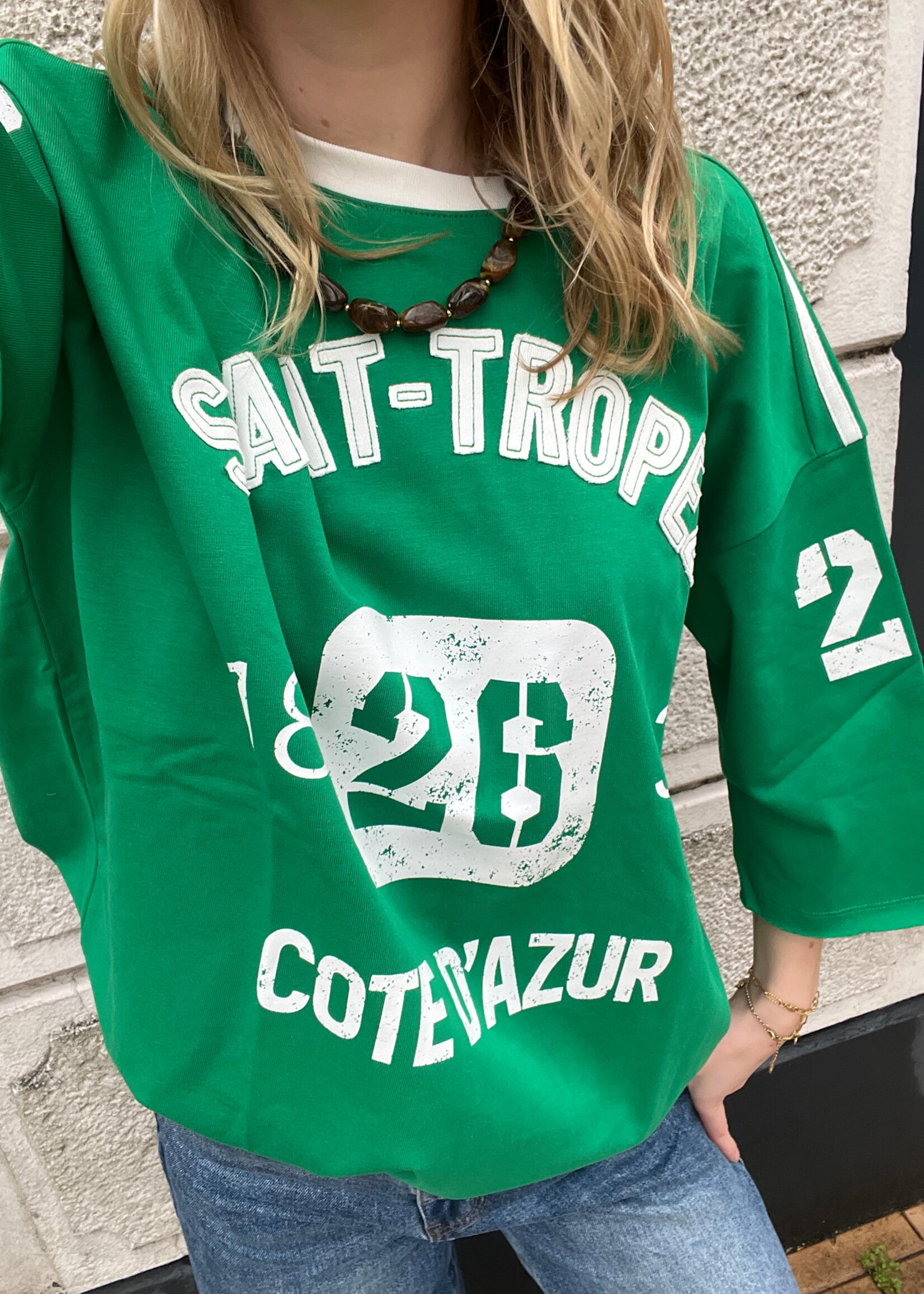 Flo Boutique Baseball Tee Saint Green