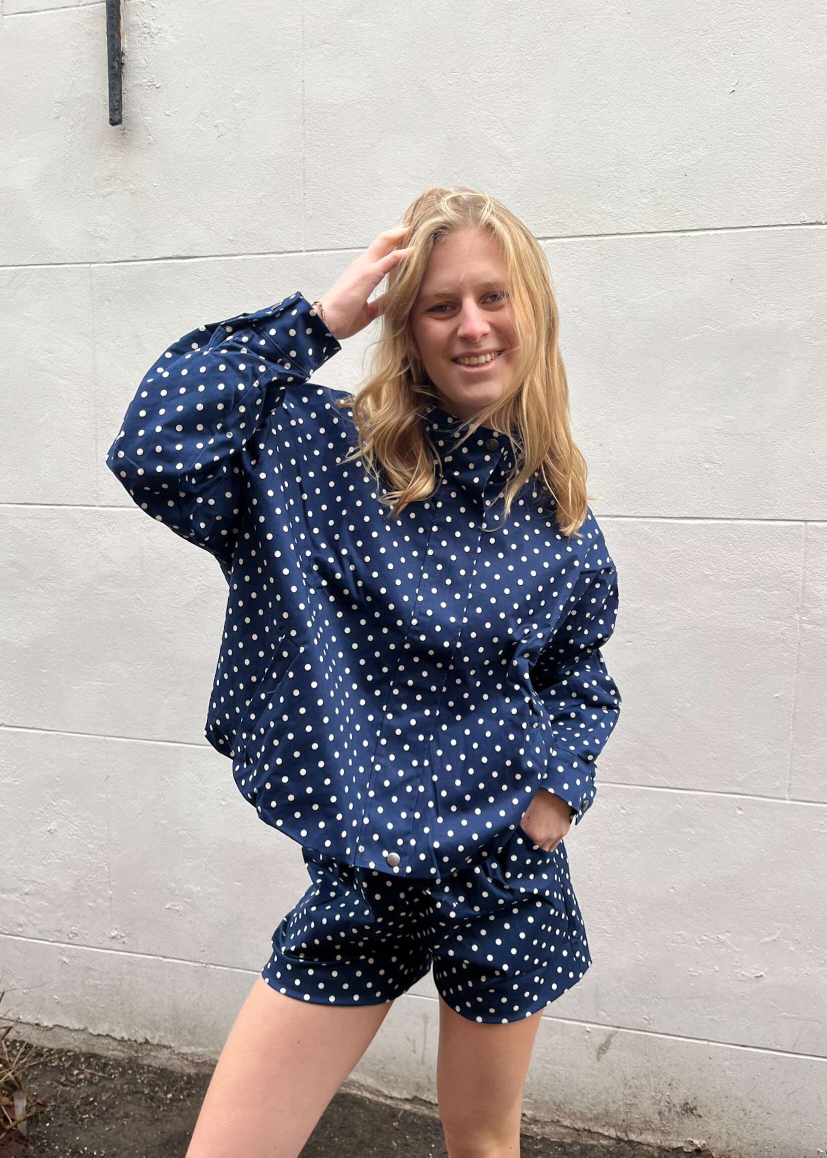 Flo Boutique Polka Dots Jasje Lolo Navy