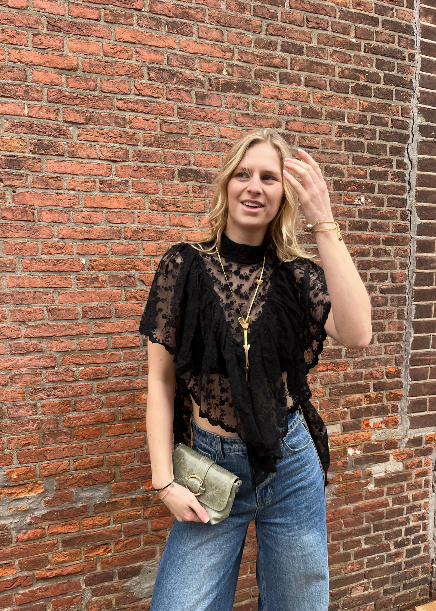 Flo Boutique Top Maan Black