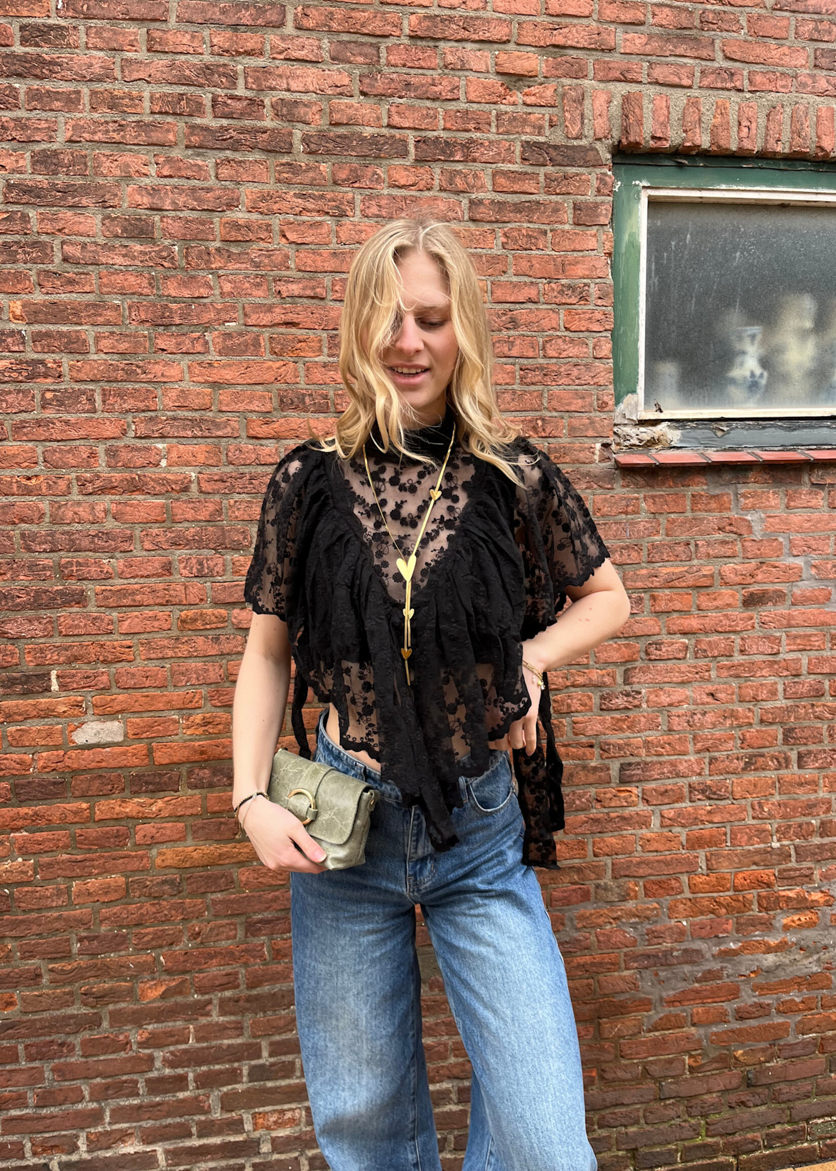 Flo Boutique Top Maan Black