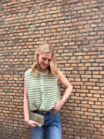 Flo Boutique Gilet Bregje Stripe Green