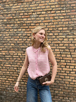 Flo Boutique Gilet Bregje Stripe Pink