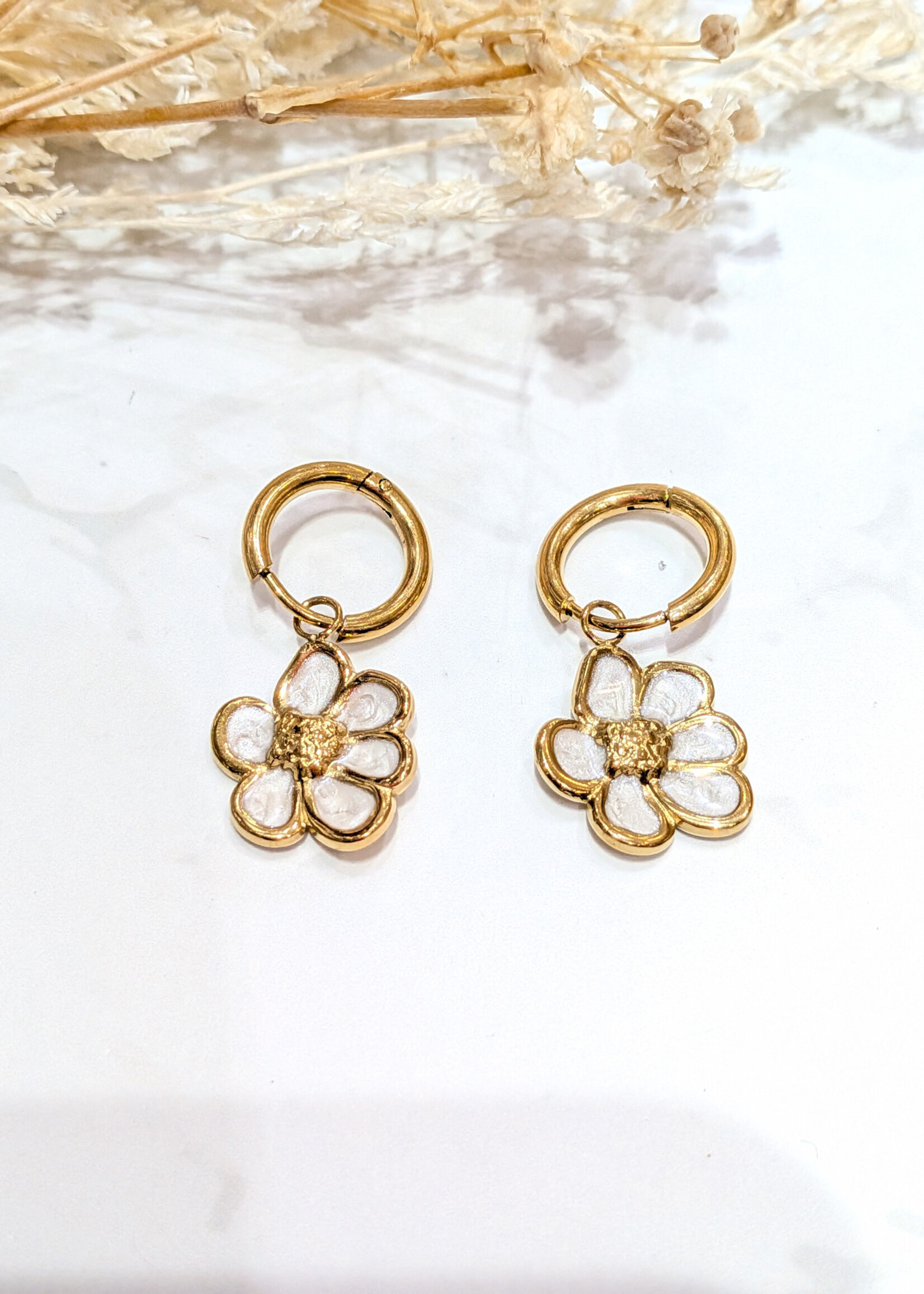 Flo Boutique Oorbellen Enamel Flower