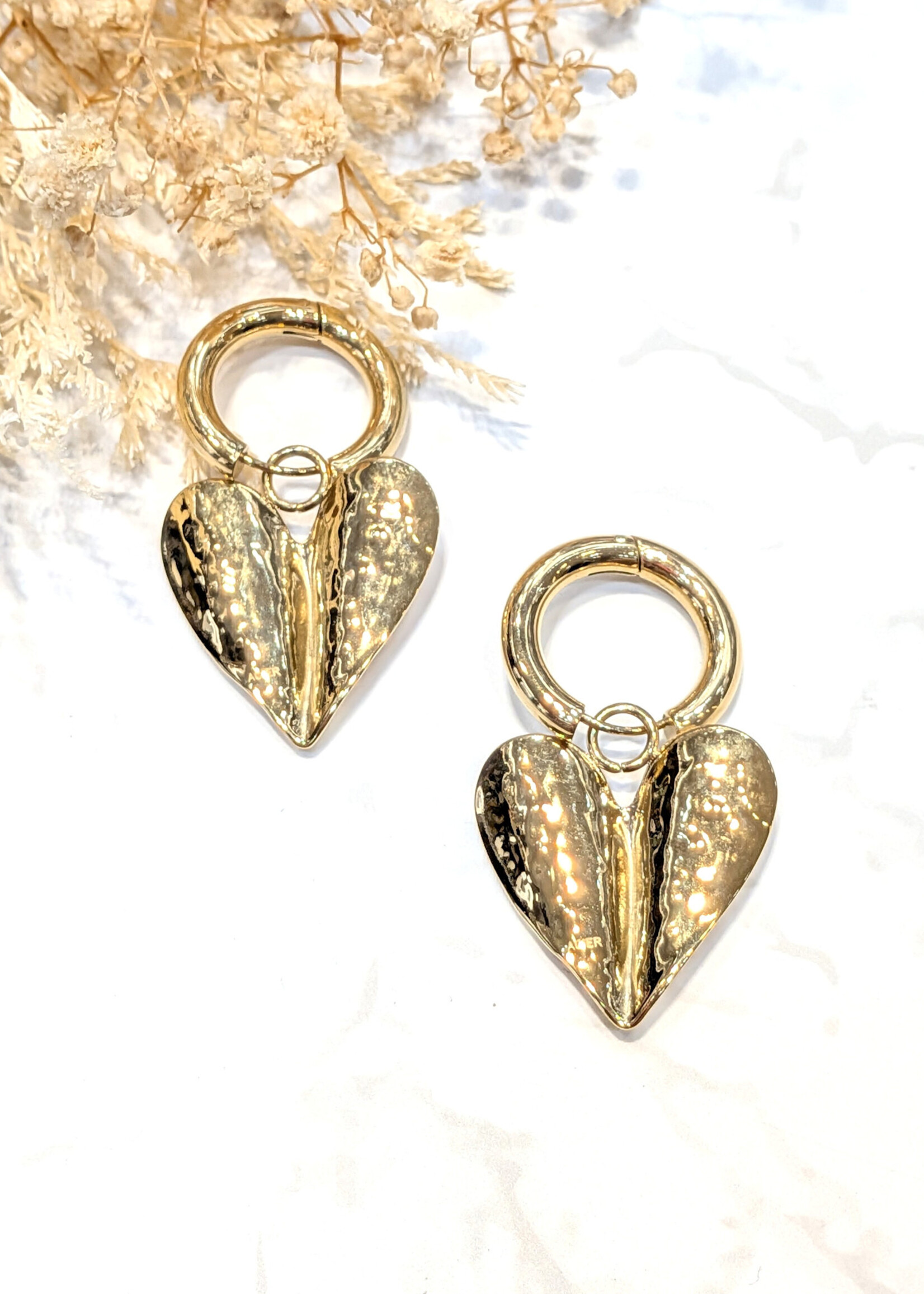 Flo Boutique Oorbellen Folded Heart