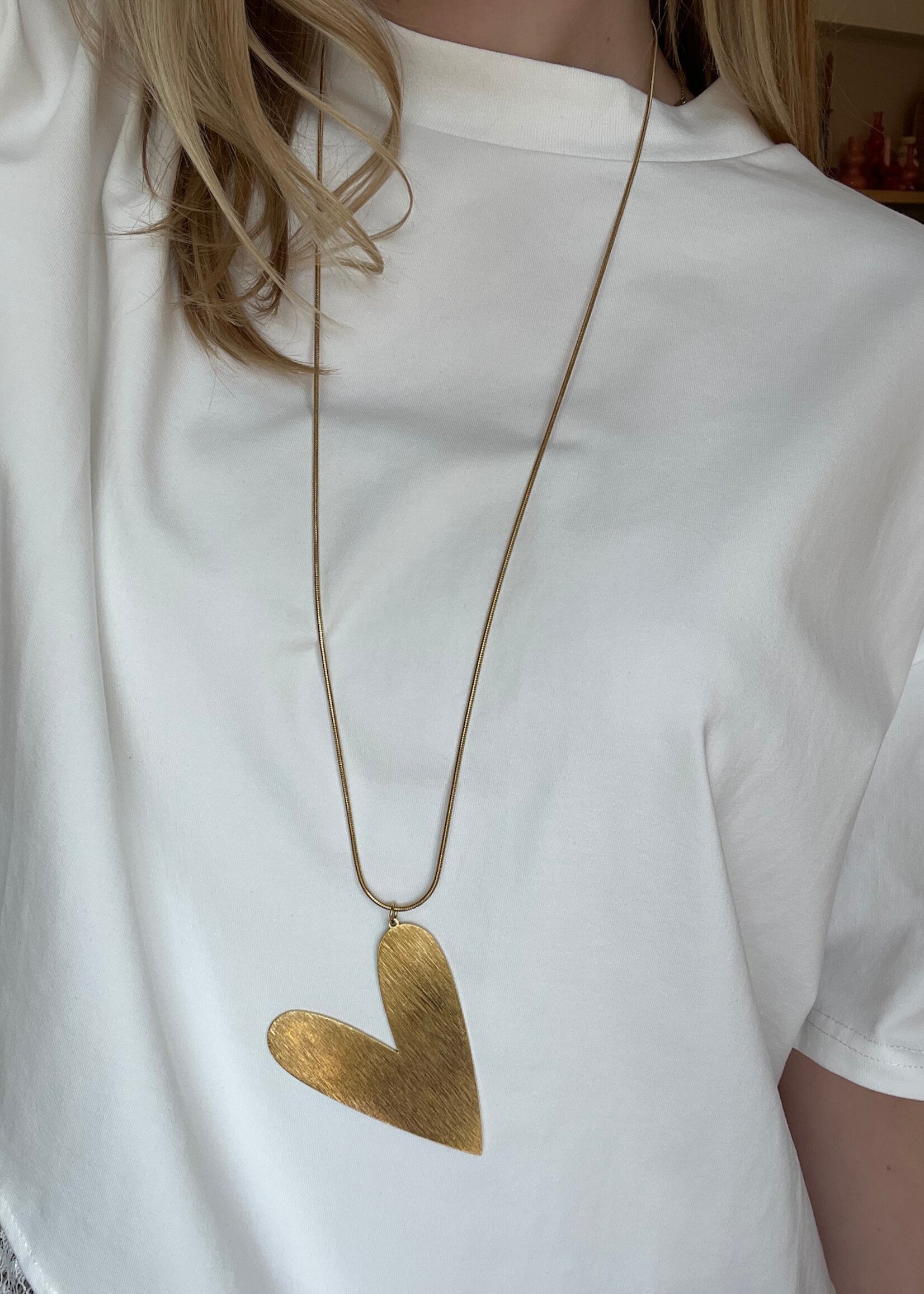 Flo Boutique Long Necklace Very Big Heart