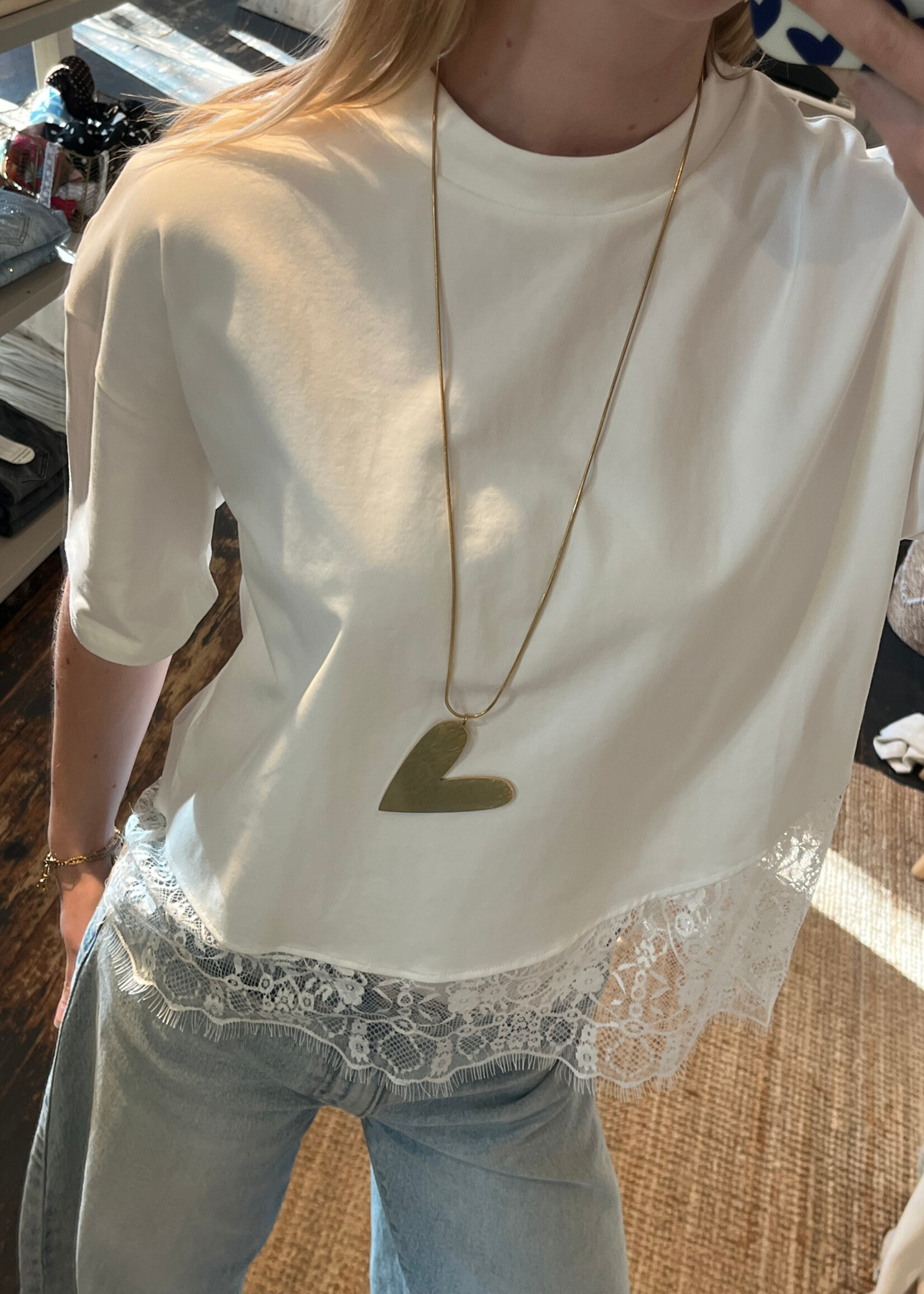 Flo Boutique Long Necklace Very Big Heart
