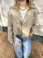 Flo Boutique Clutch Nola Studs Beige