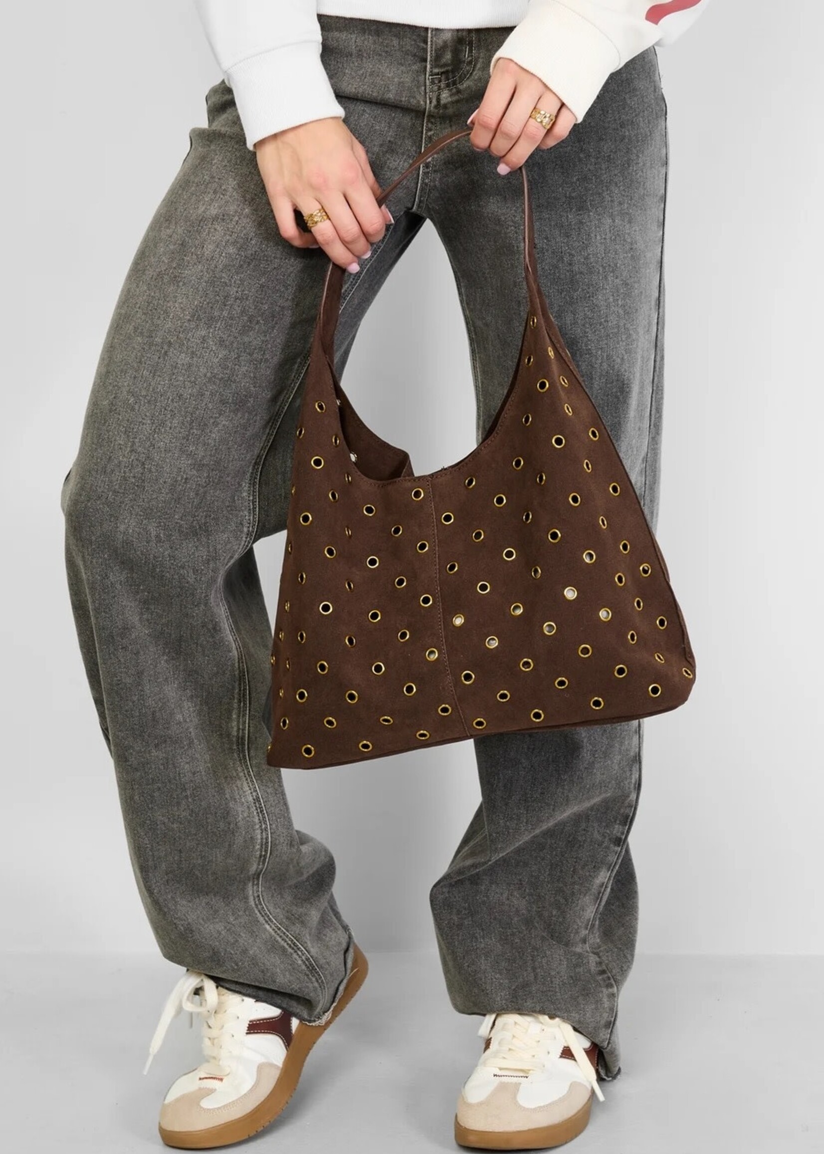 Flo Boutique Bag Madrid Studs Brown (PU)