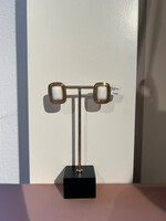 Flo Boutique Oorbellen Coloured Square White