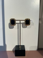 Flo Boutique Oorbellen Coloured Square Black