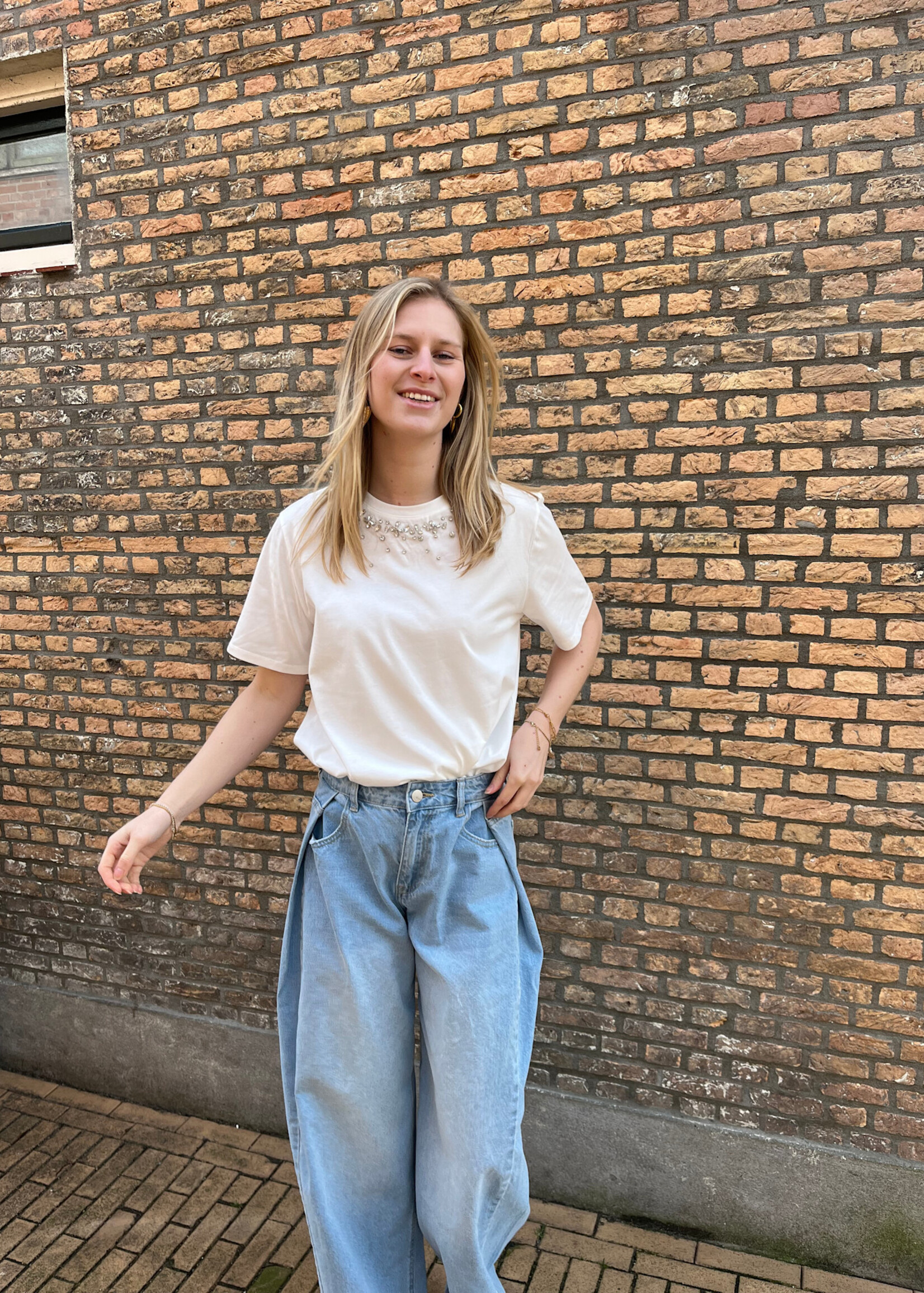 Flo Boutique T-shirt Lizzy White