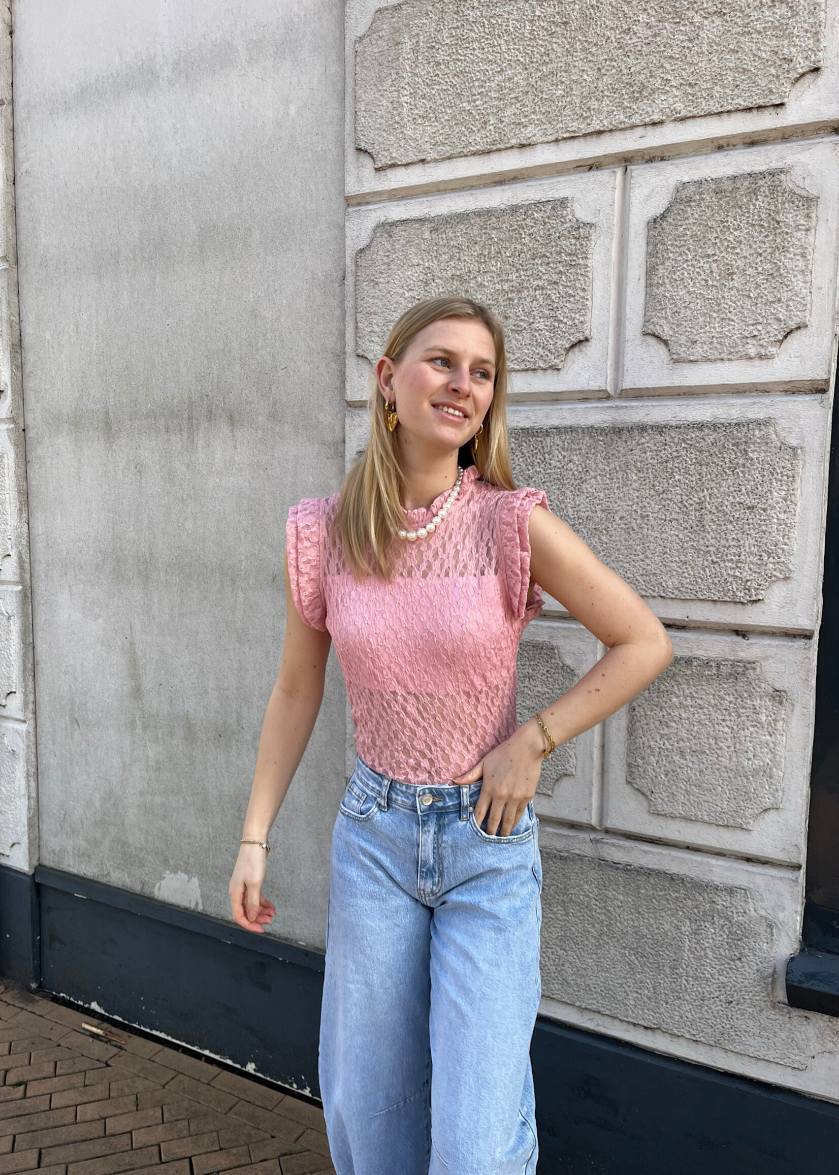 Flo Boutique Kanten Body Jade Pink