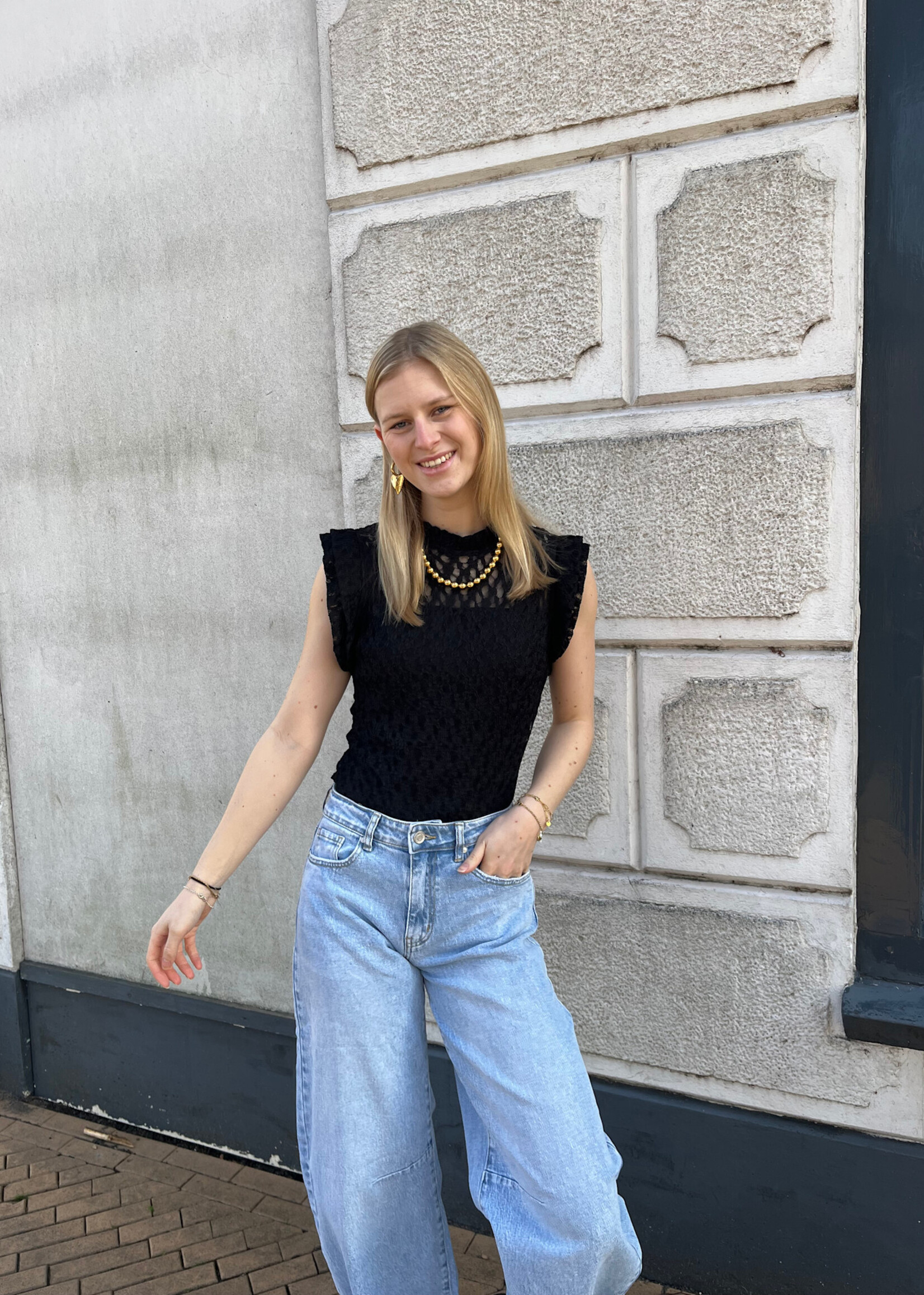 Flo Boutique Kanten Body Jade Black