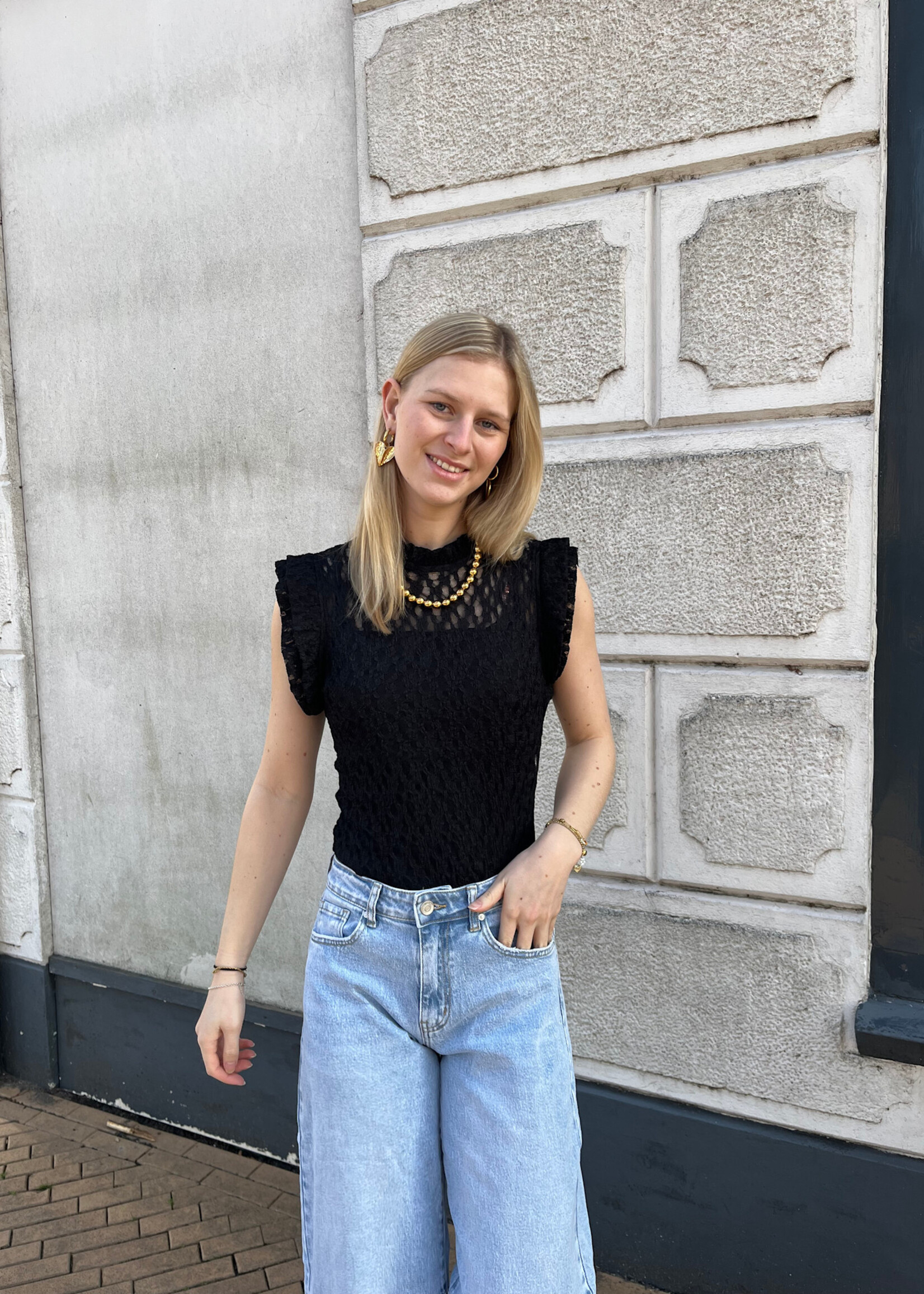 Flo Boutique Kanten Body Jade Black