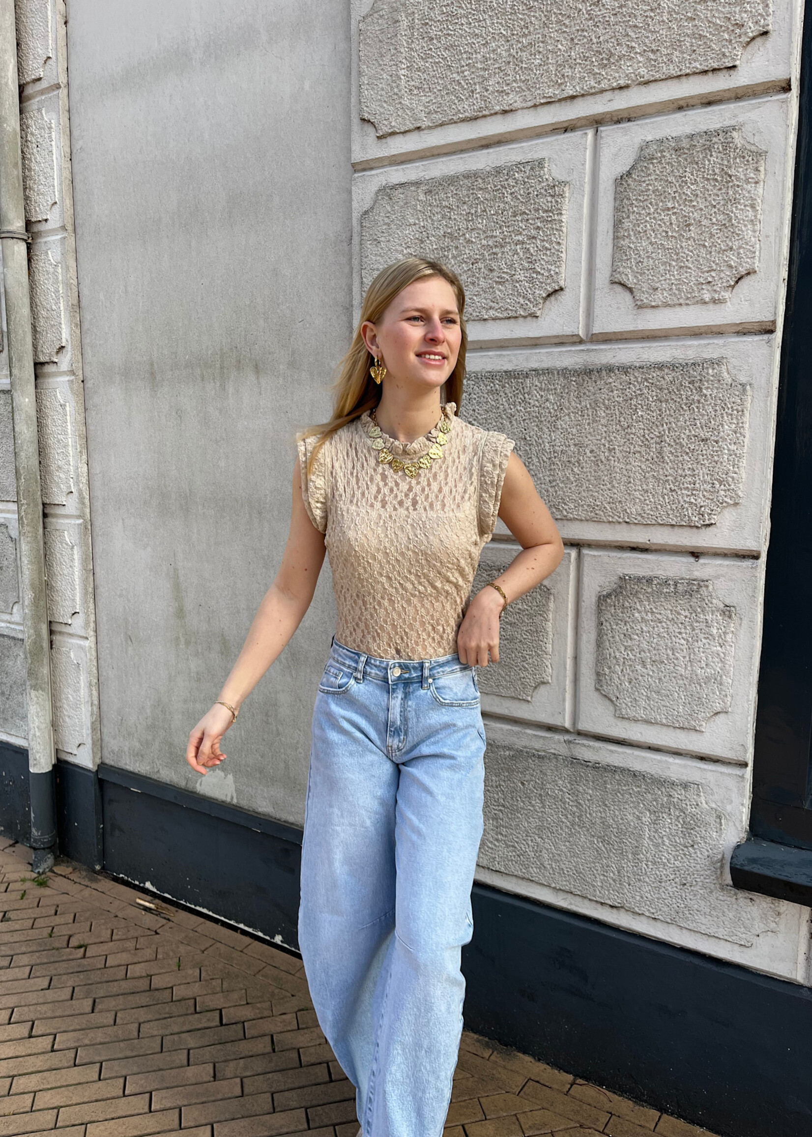 Flo Boutique Kanten Body Jade Beige