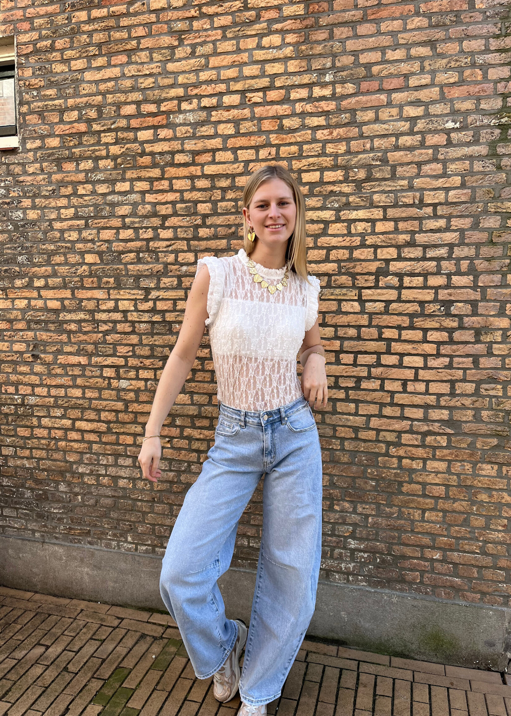 Flo Boutique Kanten Body Jade White